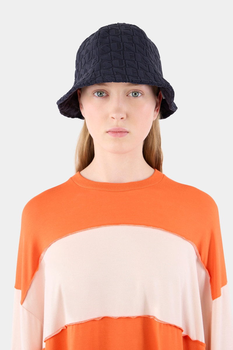 ALLOVER LOGO BUCKET HAT / dark navy 3