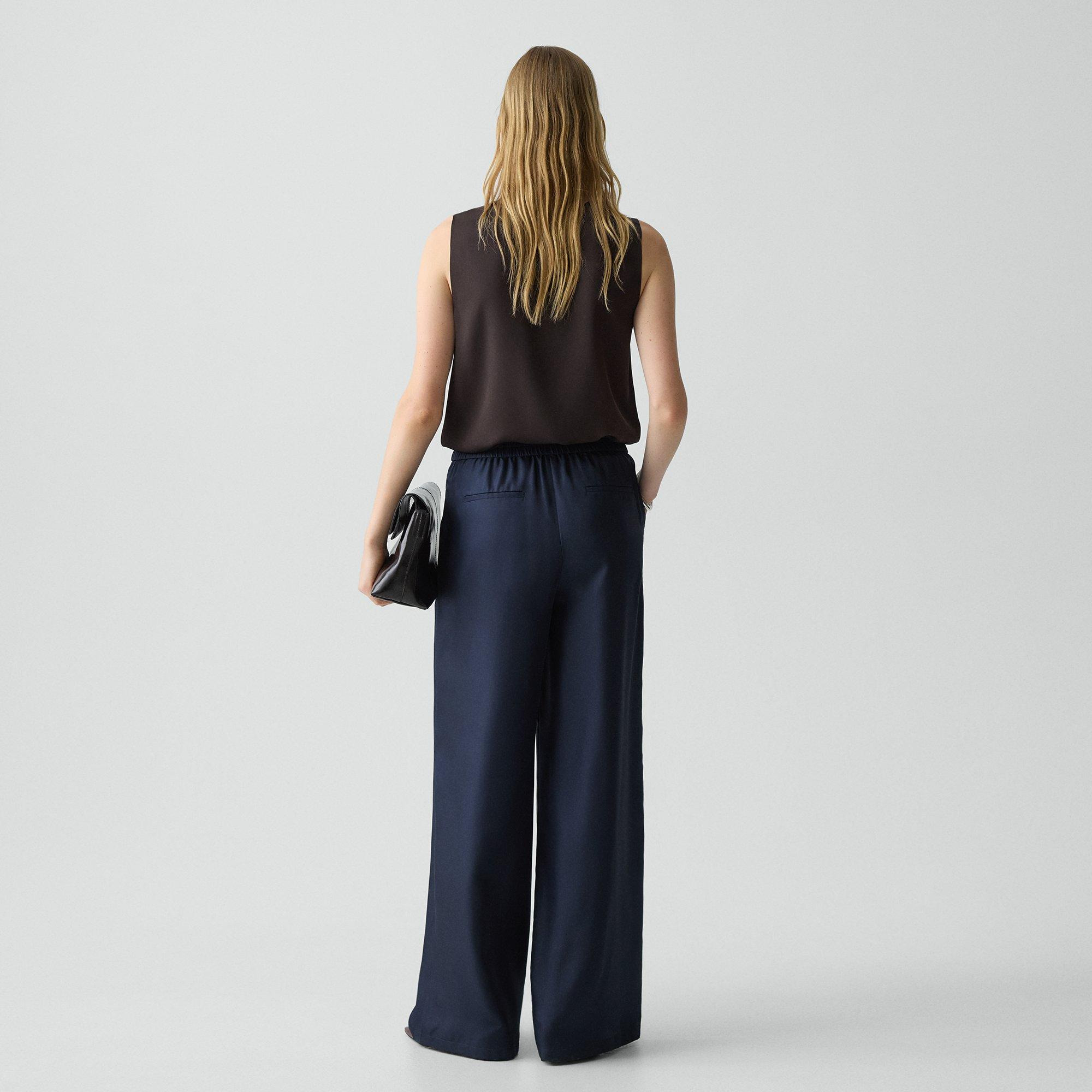 Pull-On Track Pant in Mod Silk Twill - 4