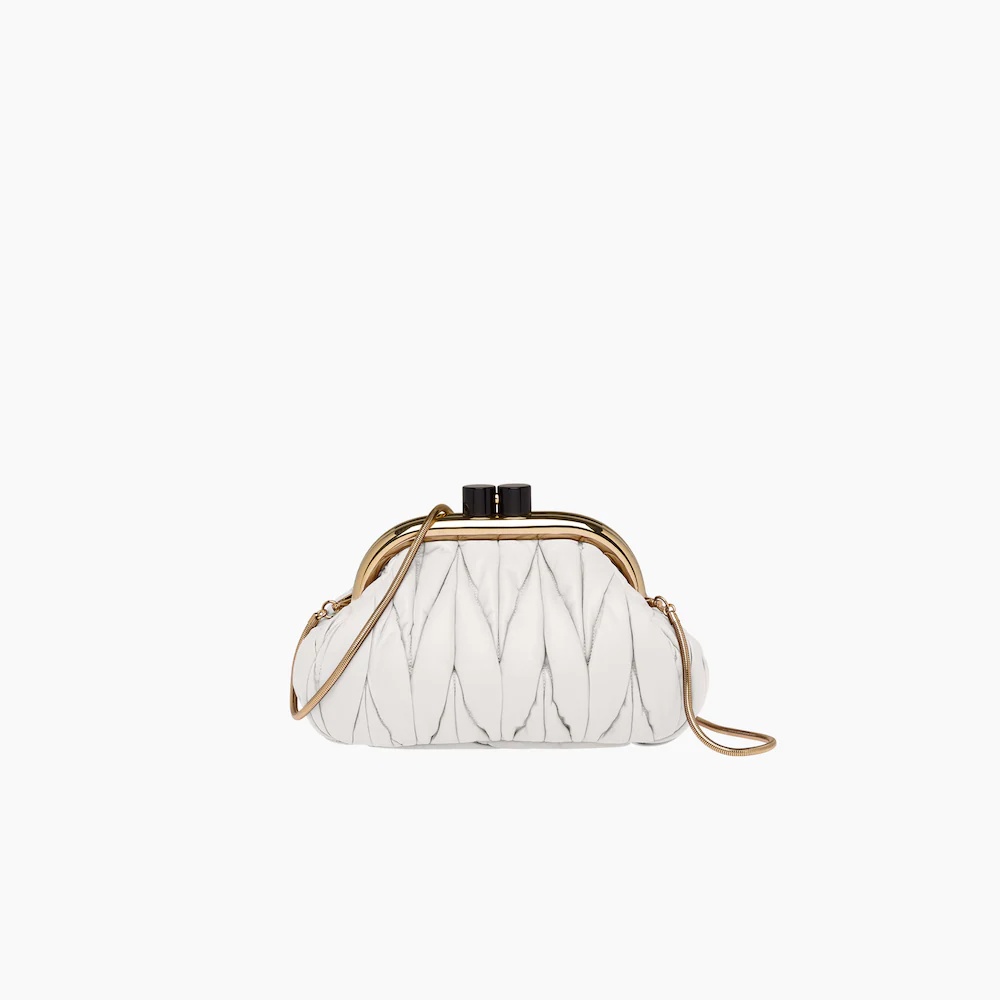 Miu Belle Nappa leather clutch - 1