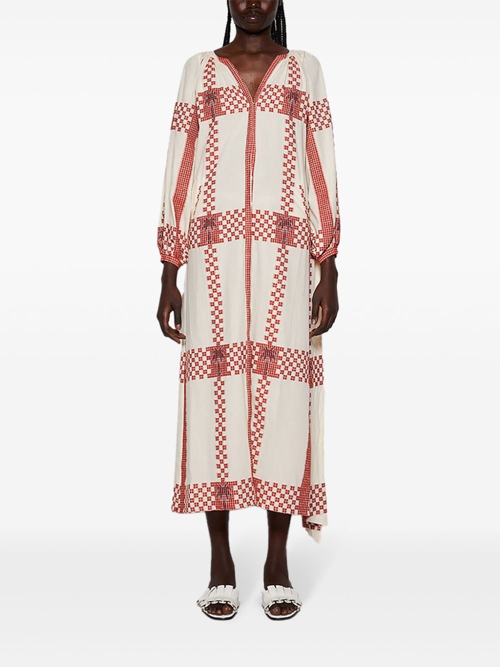 geomtric-print maxi dress - 3