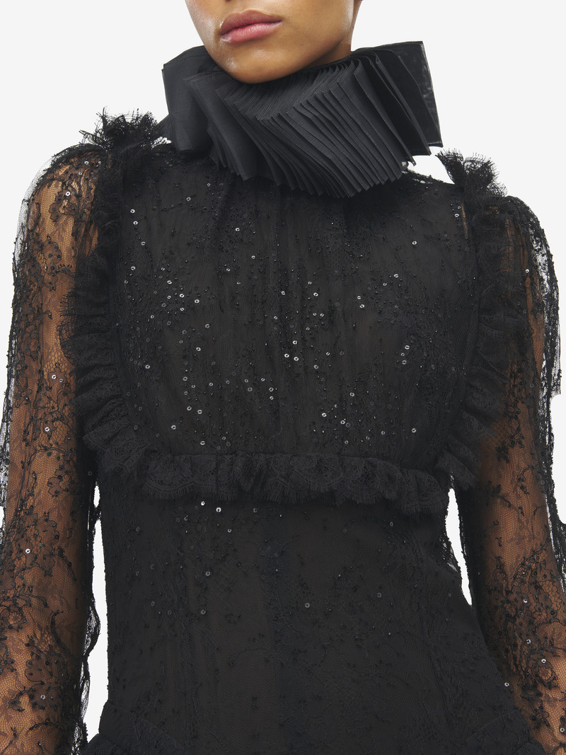 Floral Lace Embroidery Evening Dress 5