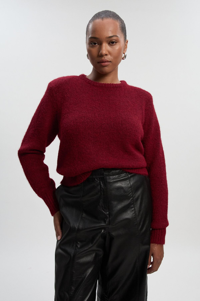 Plus Size Cosy Knit Crew Neck Jumper 1