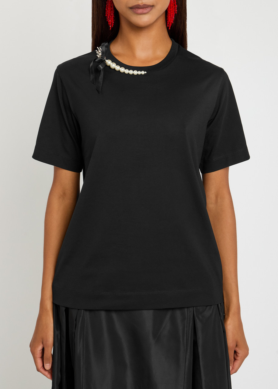 Simone Rocha Embellished Cotton T-shirt - 2