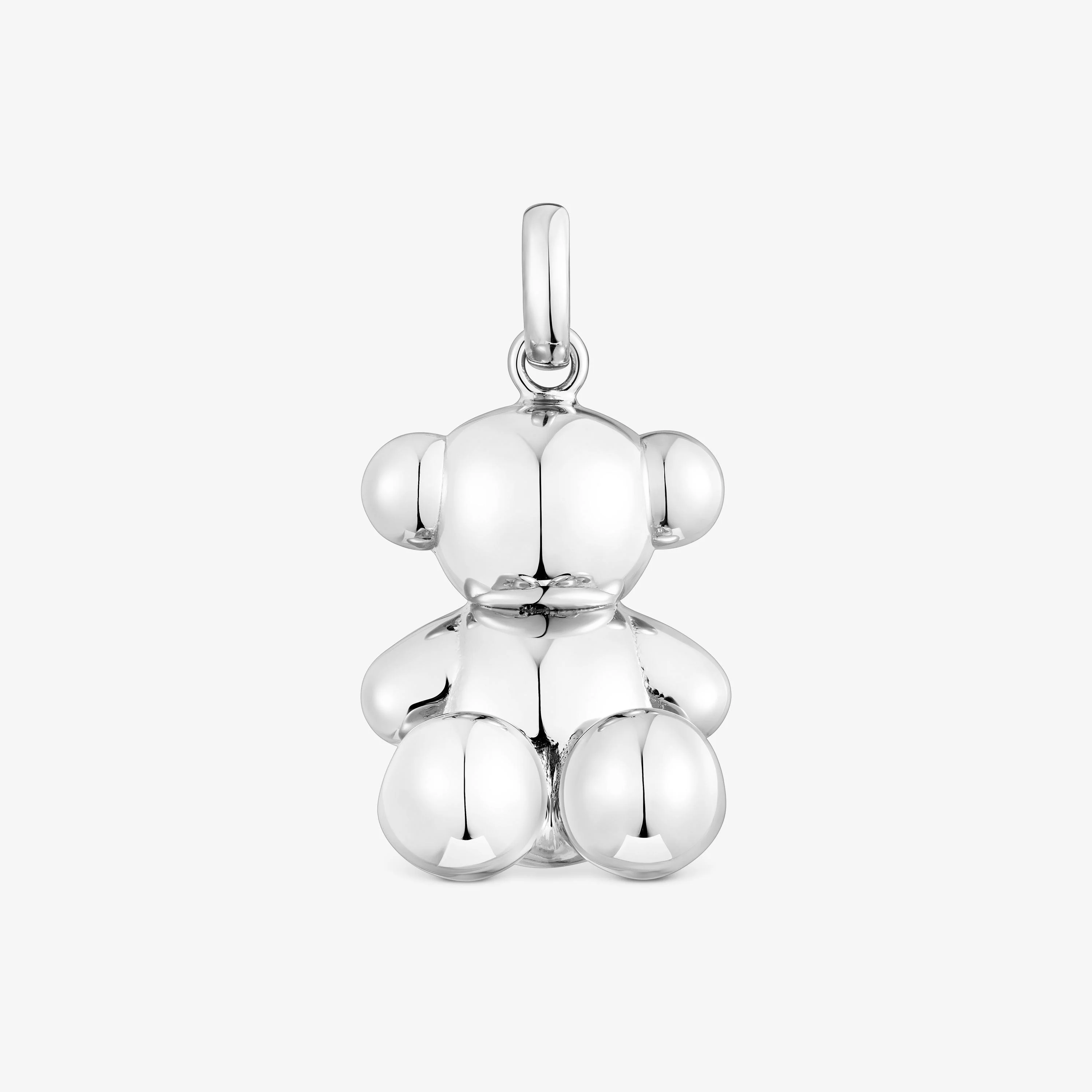 Large silver Bold Bear pendant - 1