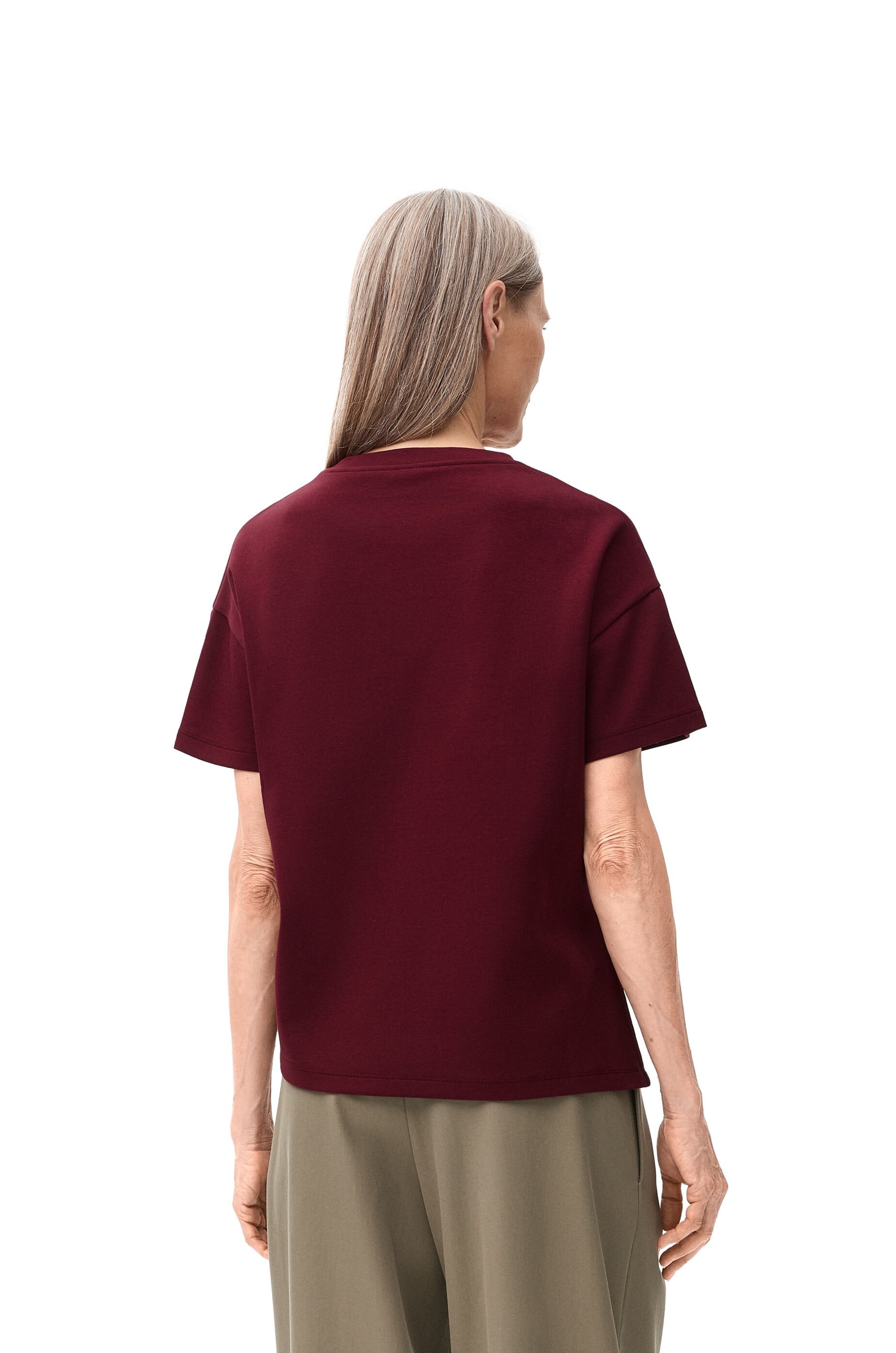 Asymmetric T-shirt in cotton blend - 4