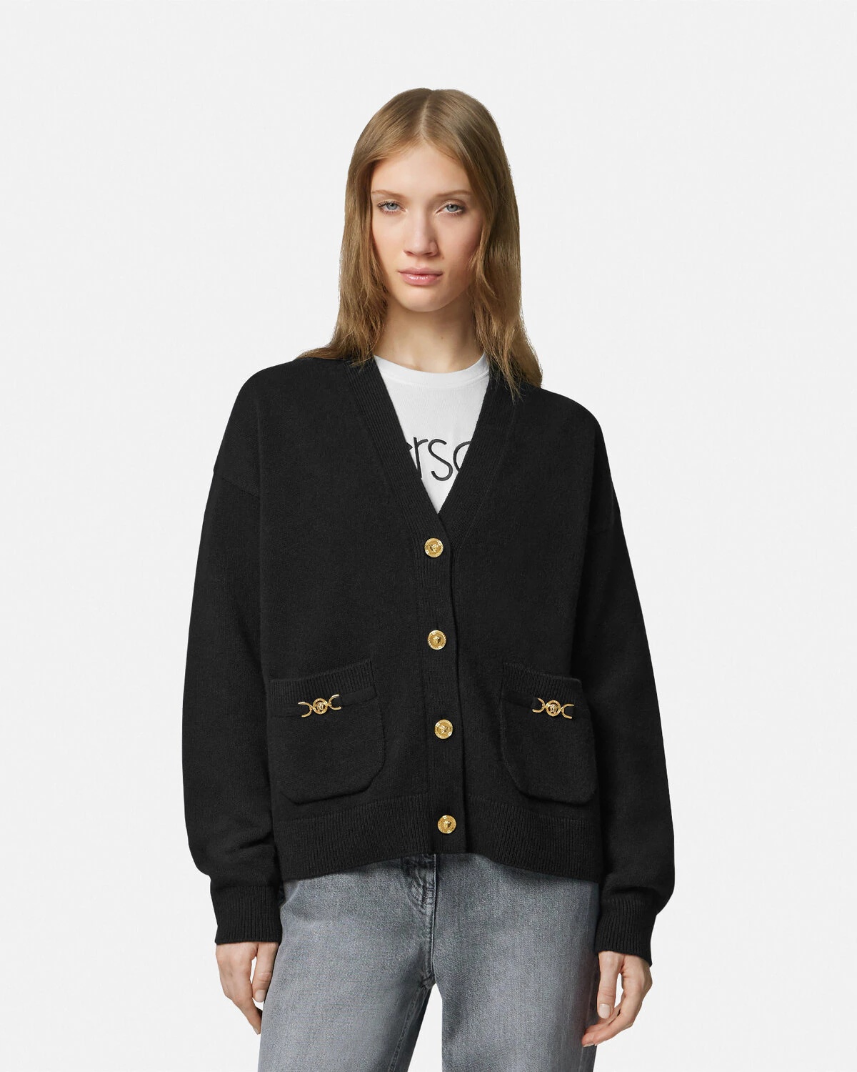 Cashmere-Blend Knit Boxy Cardigan - 4