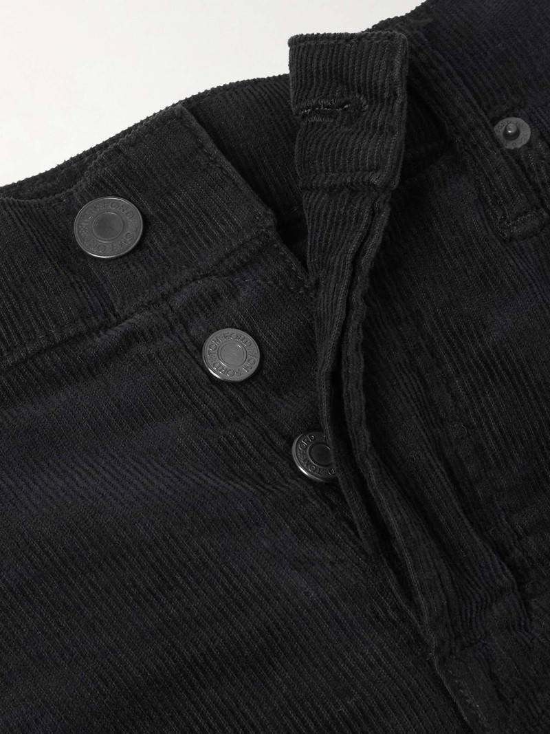 Slim-Fit Straight-Leg Cotton-Blend Corduroy Trousers 3