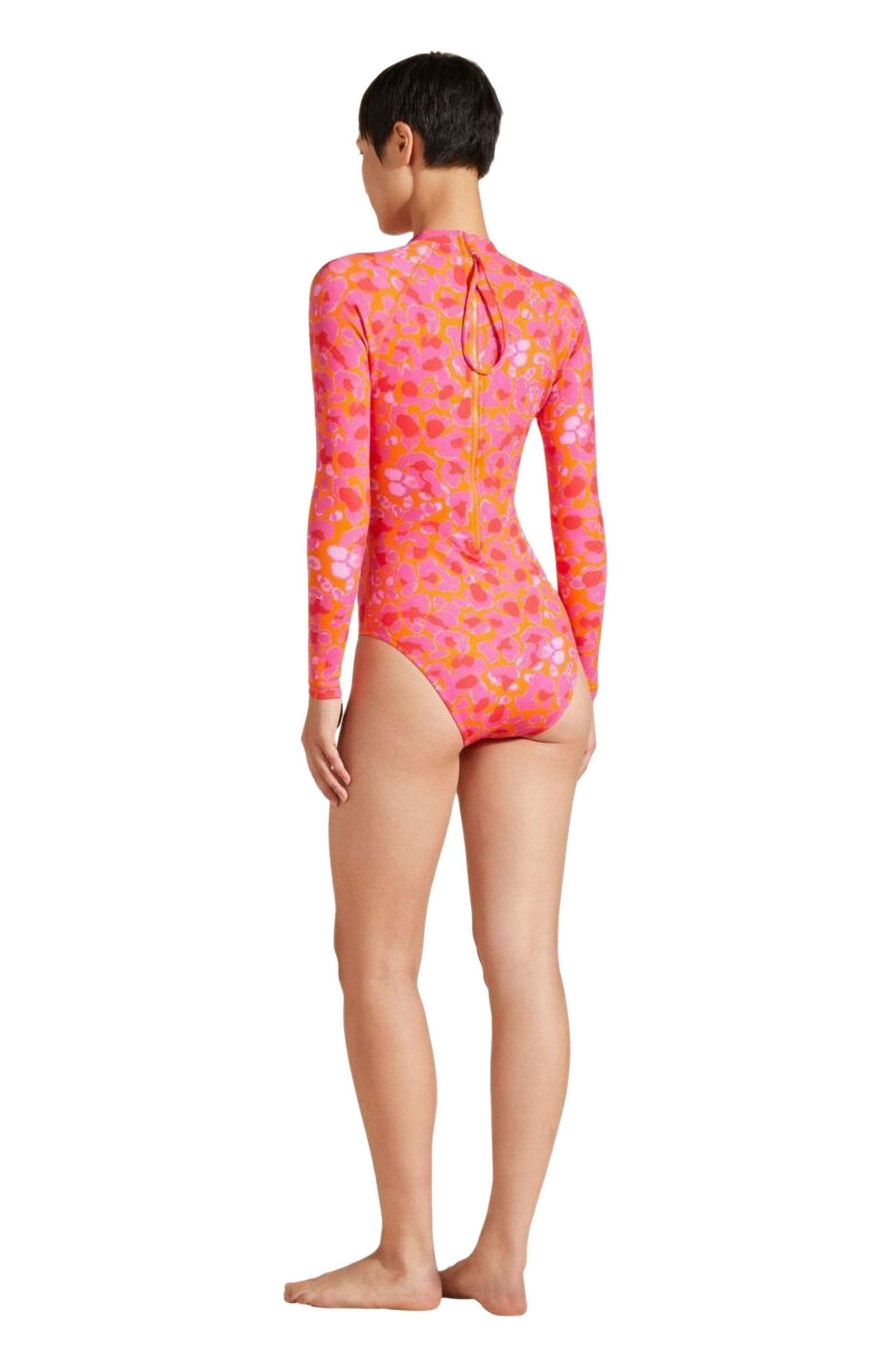 Vilebrequin Women's New Leopard One-Piece Rashguard in Abricot at Nordstrom - 5