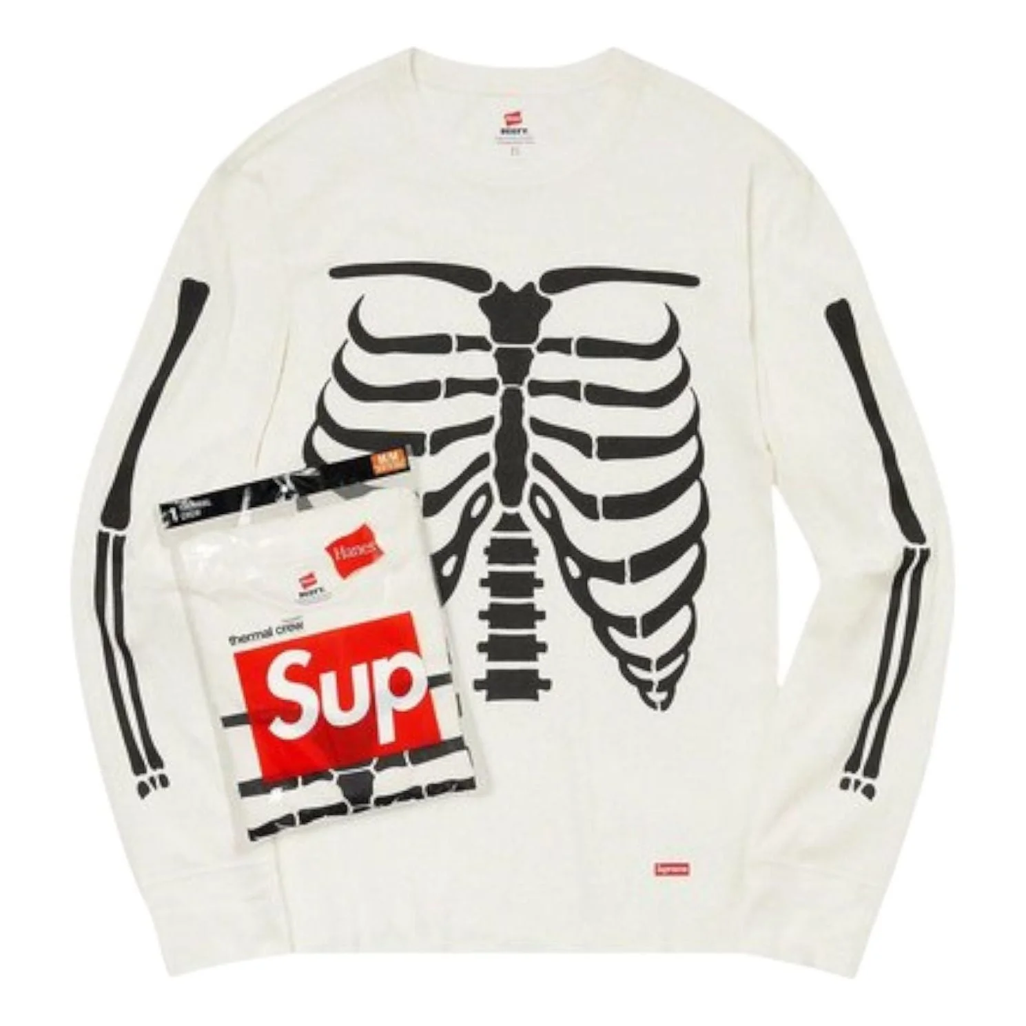 Supreme Hanes Bones Thermal Crew (1 Pack) 'Natural' FW24A75-NATURAL - 1