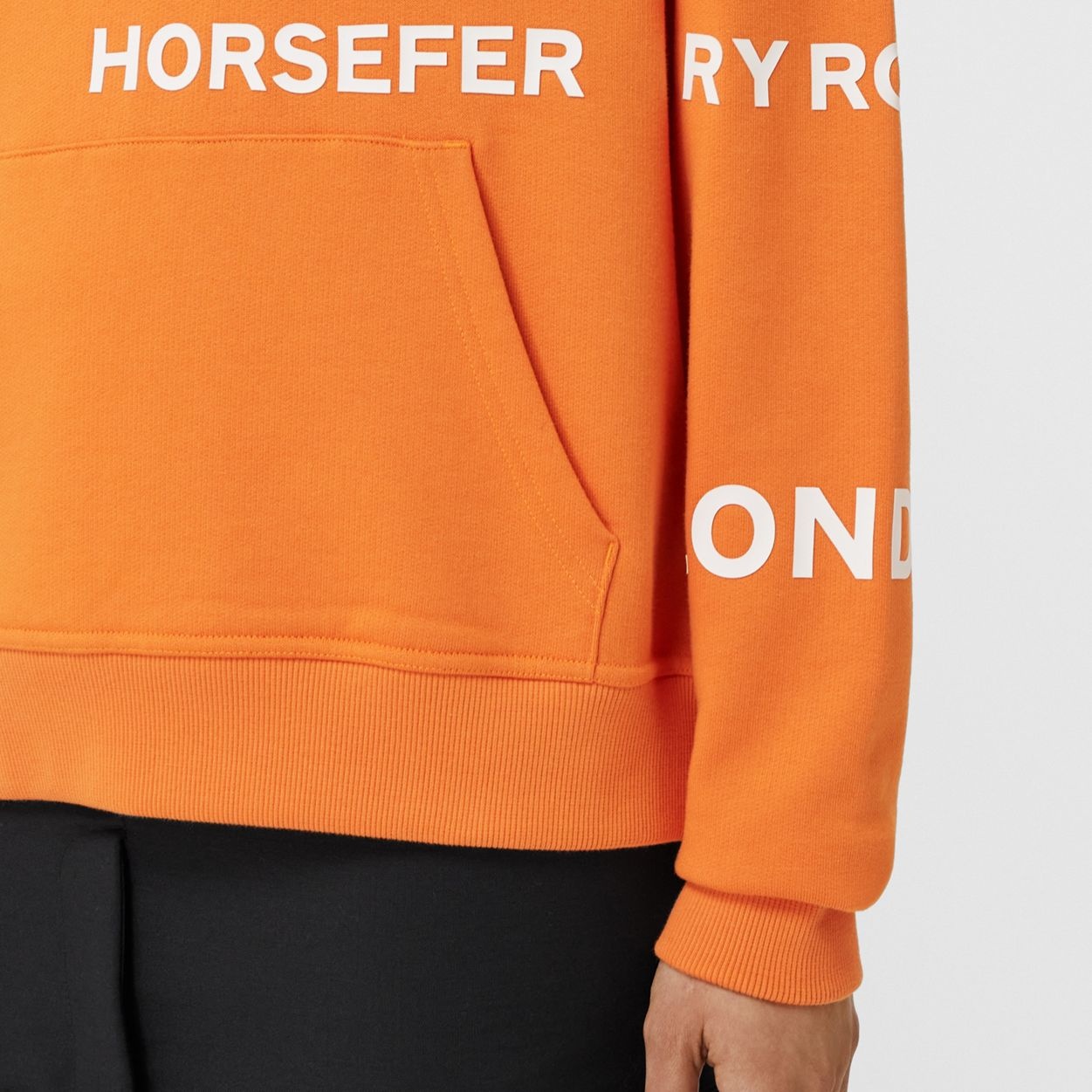 Horseferry Print Cotton Oversized Hoodie - 5