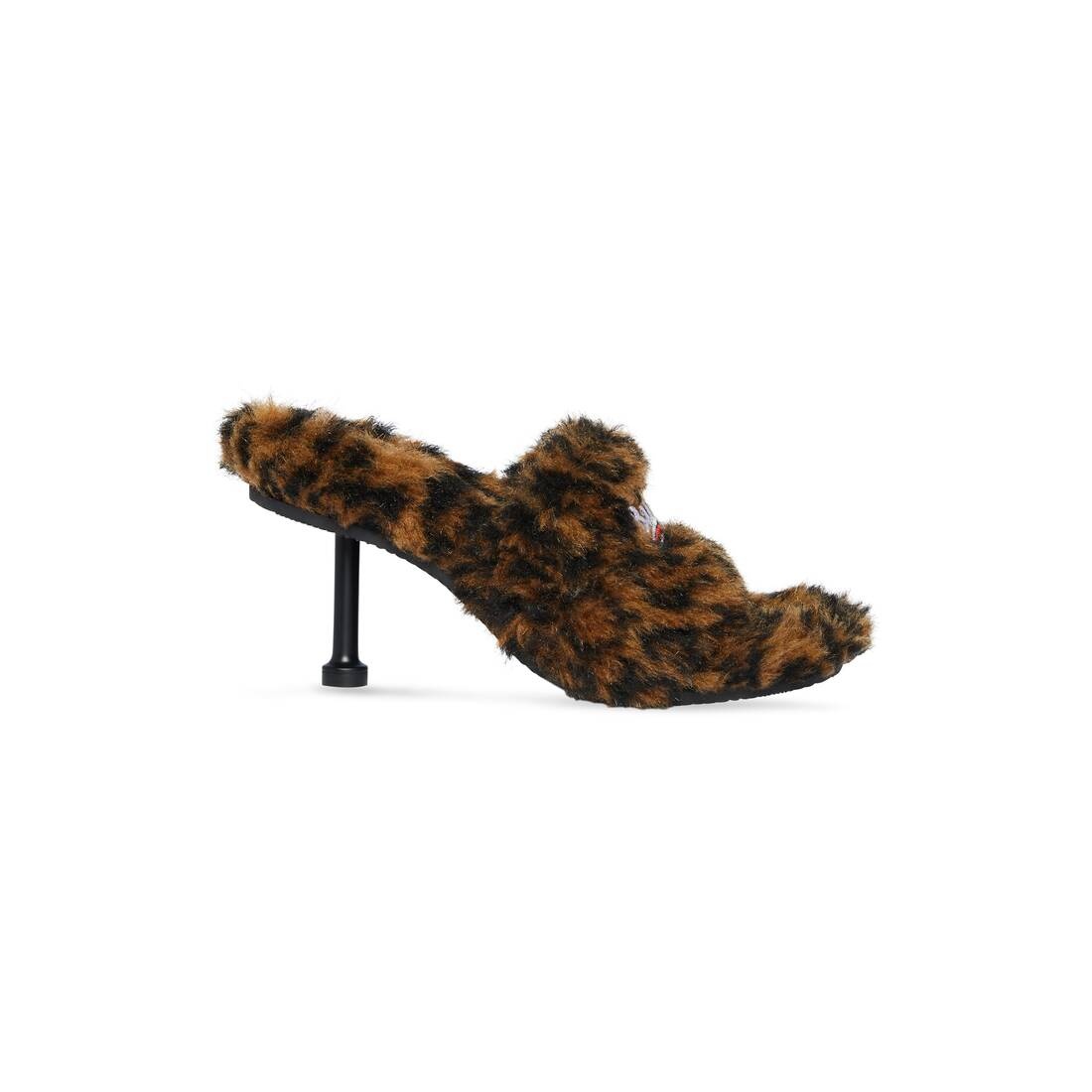 Women's Furry 80mm Sandal in Beige - 1