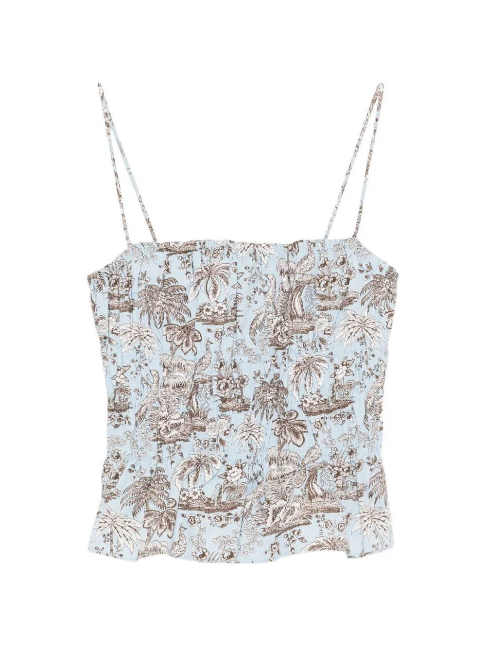 Ayla spaghetti-strap printed top - 1