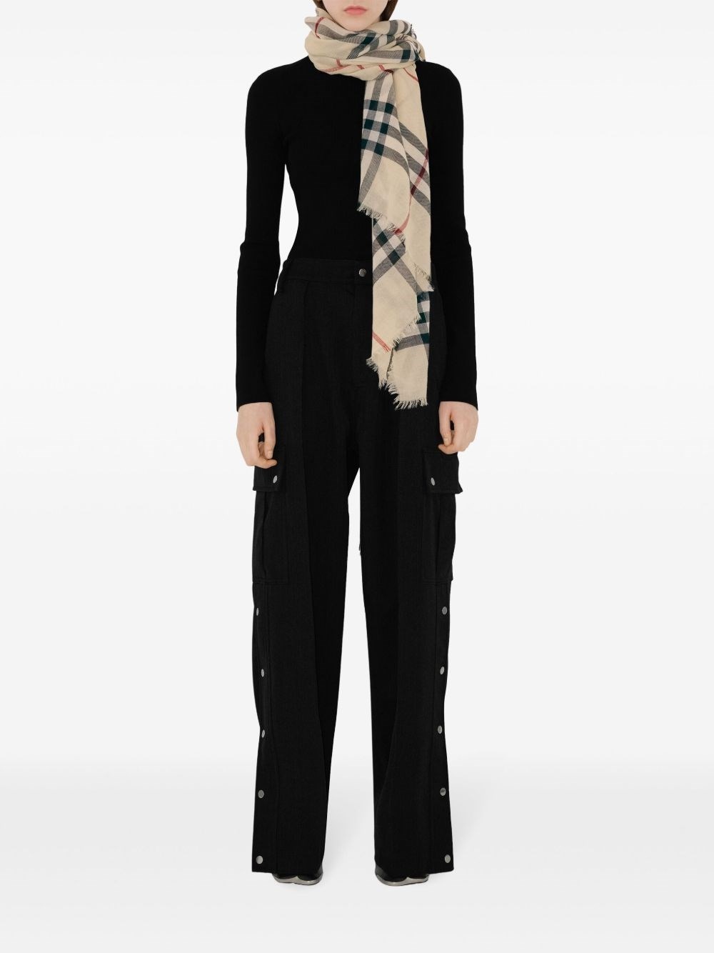Giant Check wool scarf - 3