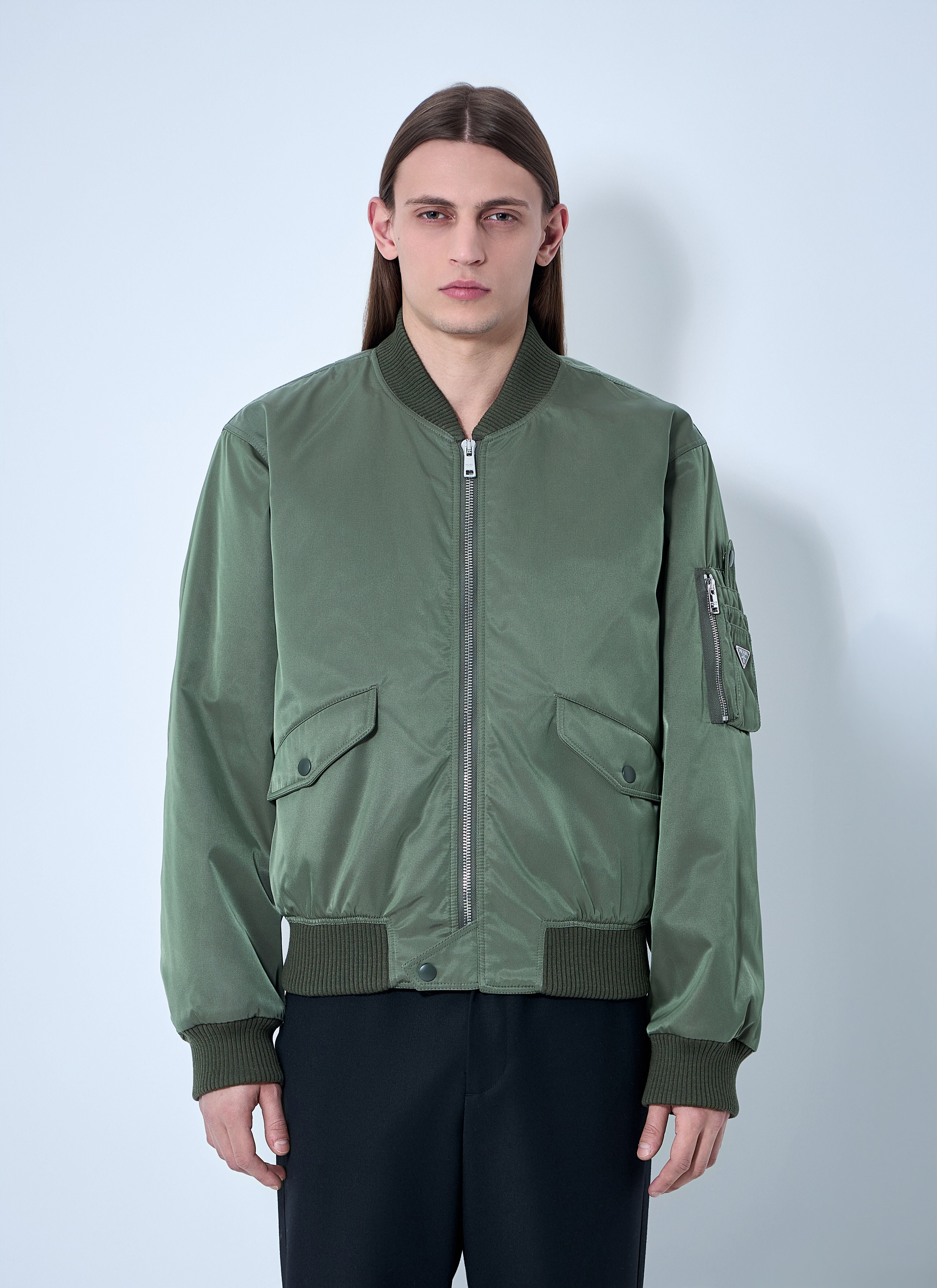 Prada Men Re-Nylon Bomber Jacket - 1