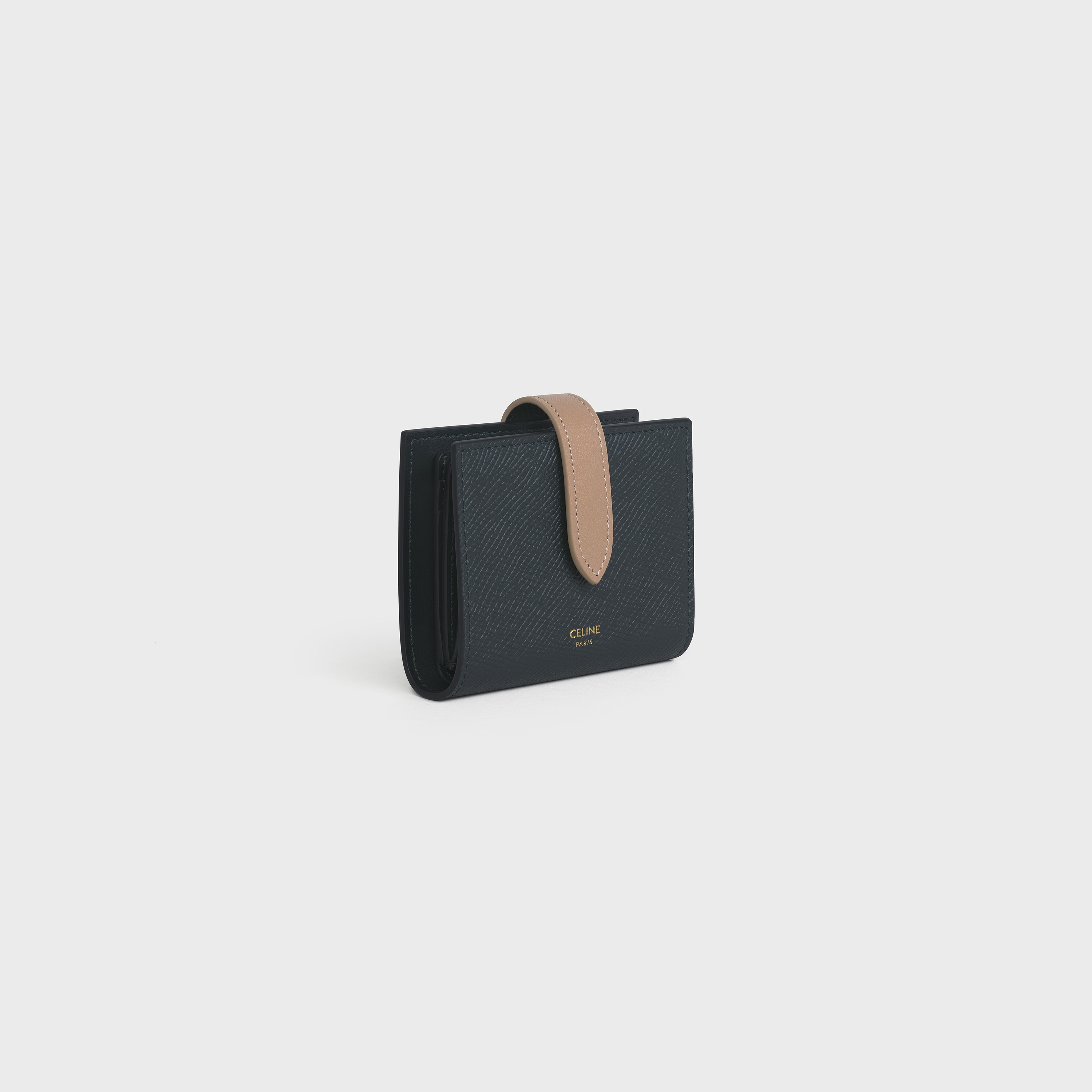 SMALL STRAP WALLET  IN  BICOLOUR GRAINED CALFSKIN - 2