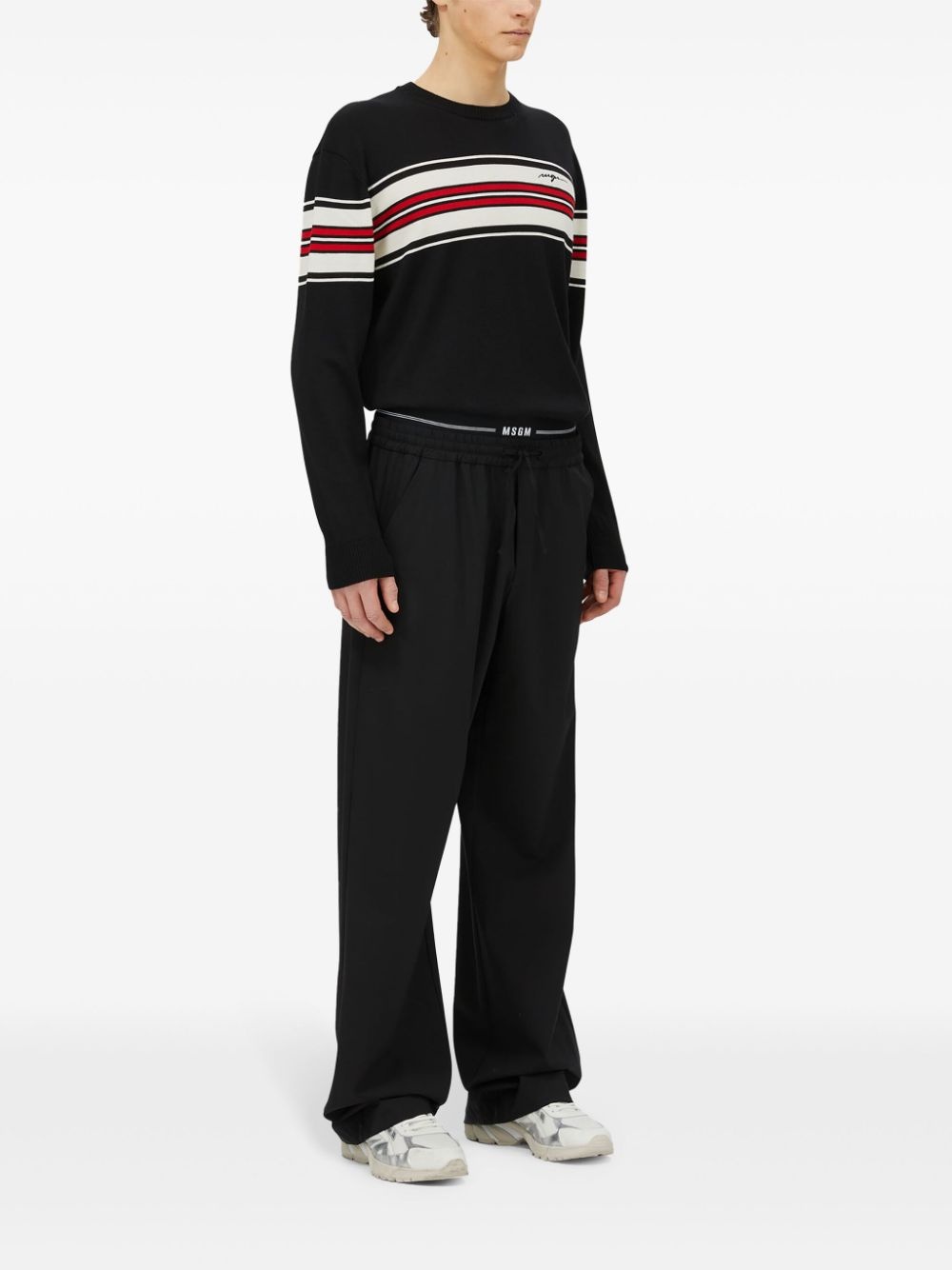 chest stripe jumper - 2