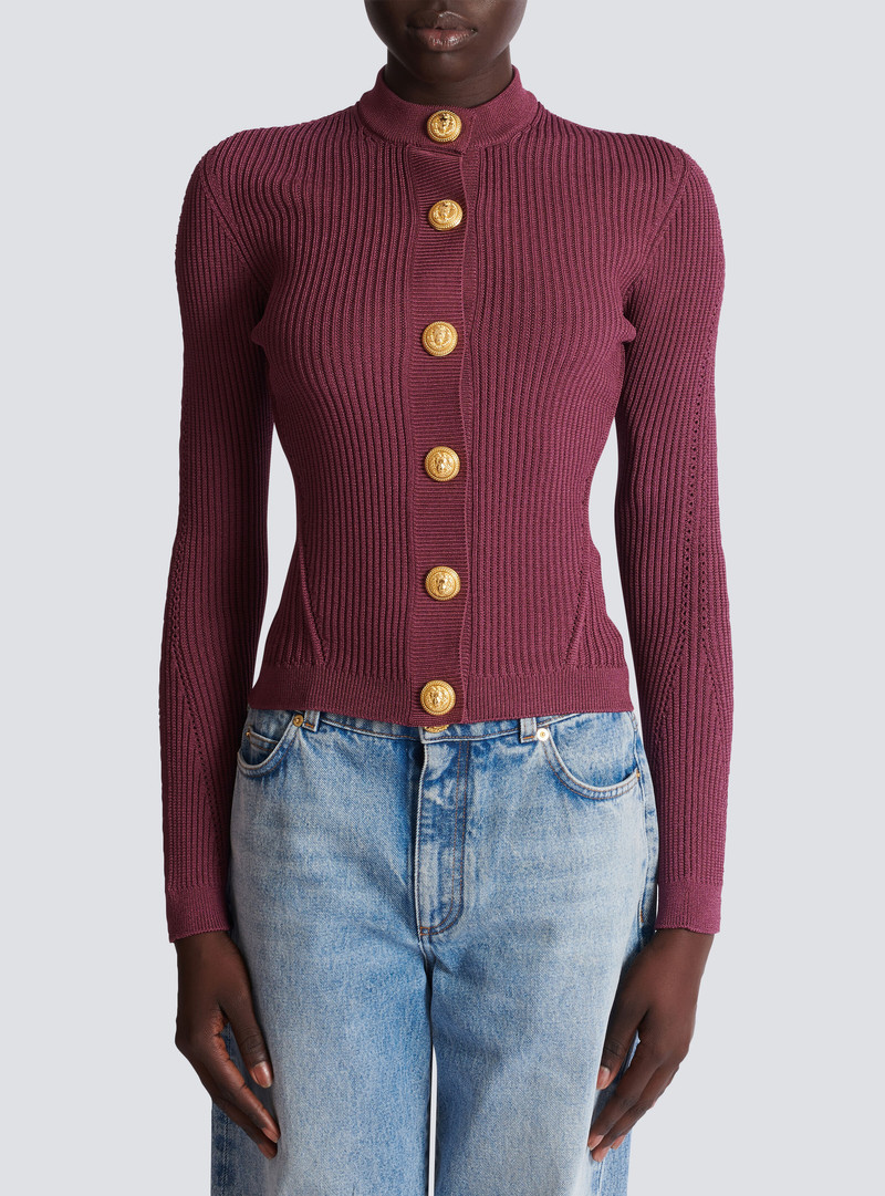 Fine knit cardigan with buttons 5
