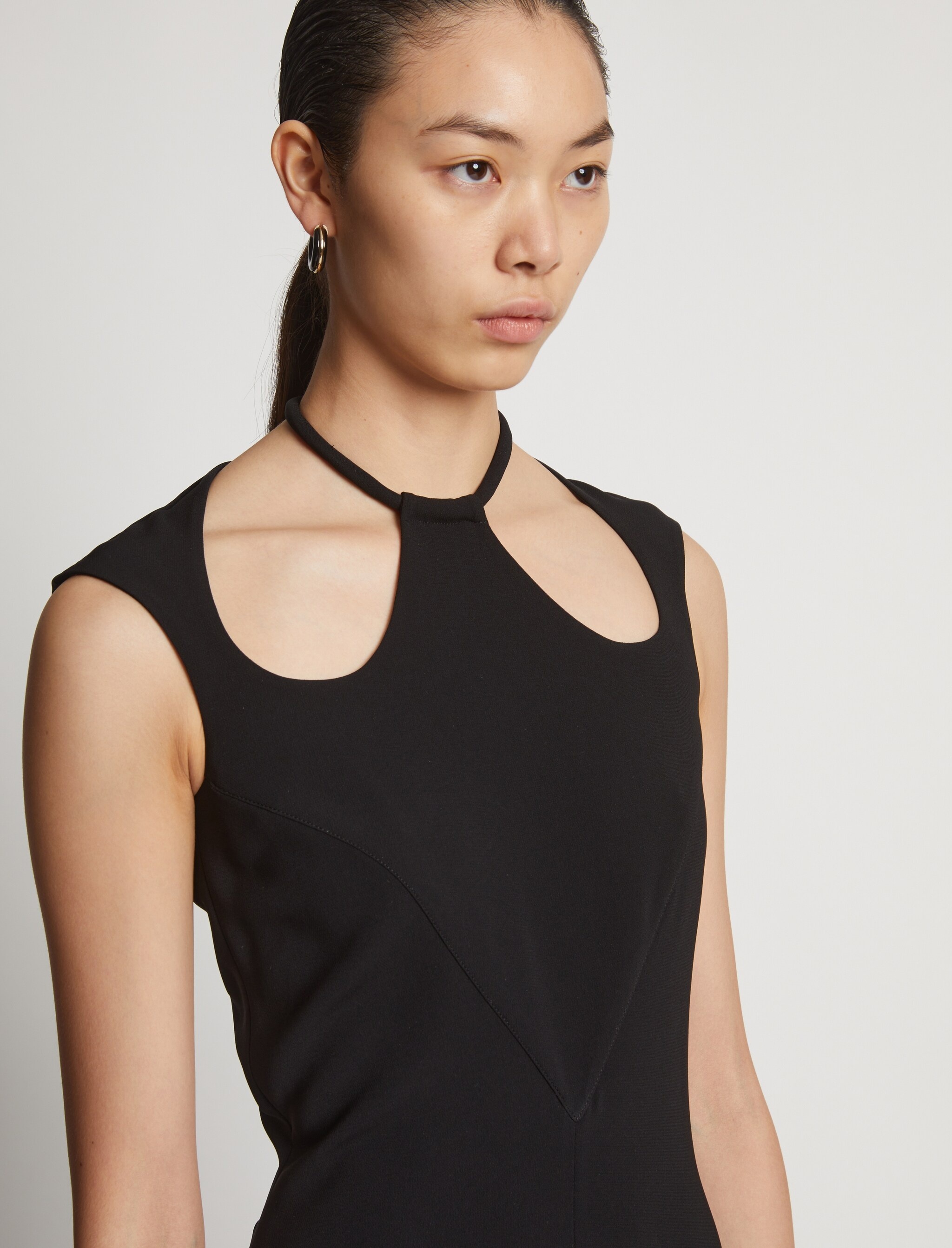 Matte Viscose Crepe A-Line Dress - 5