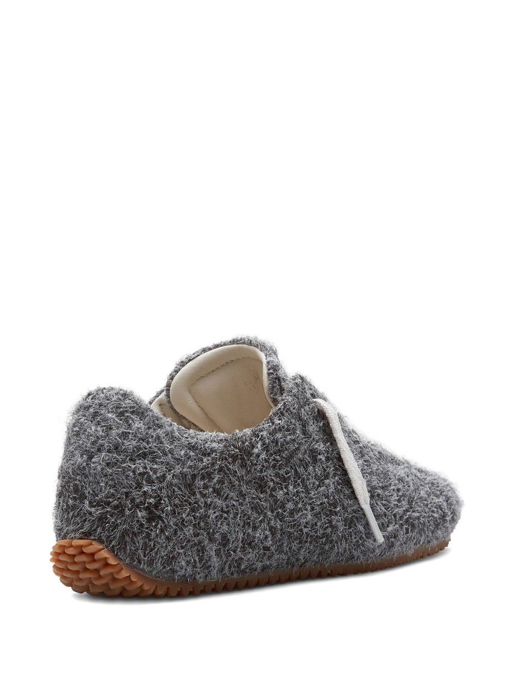 fuzzy lace-up sneakers - 3