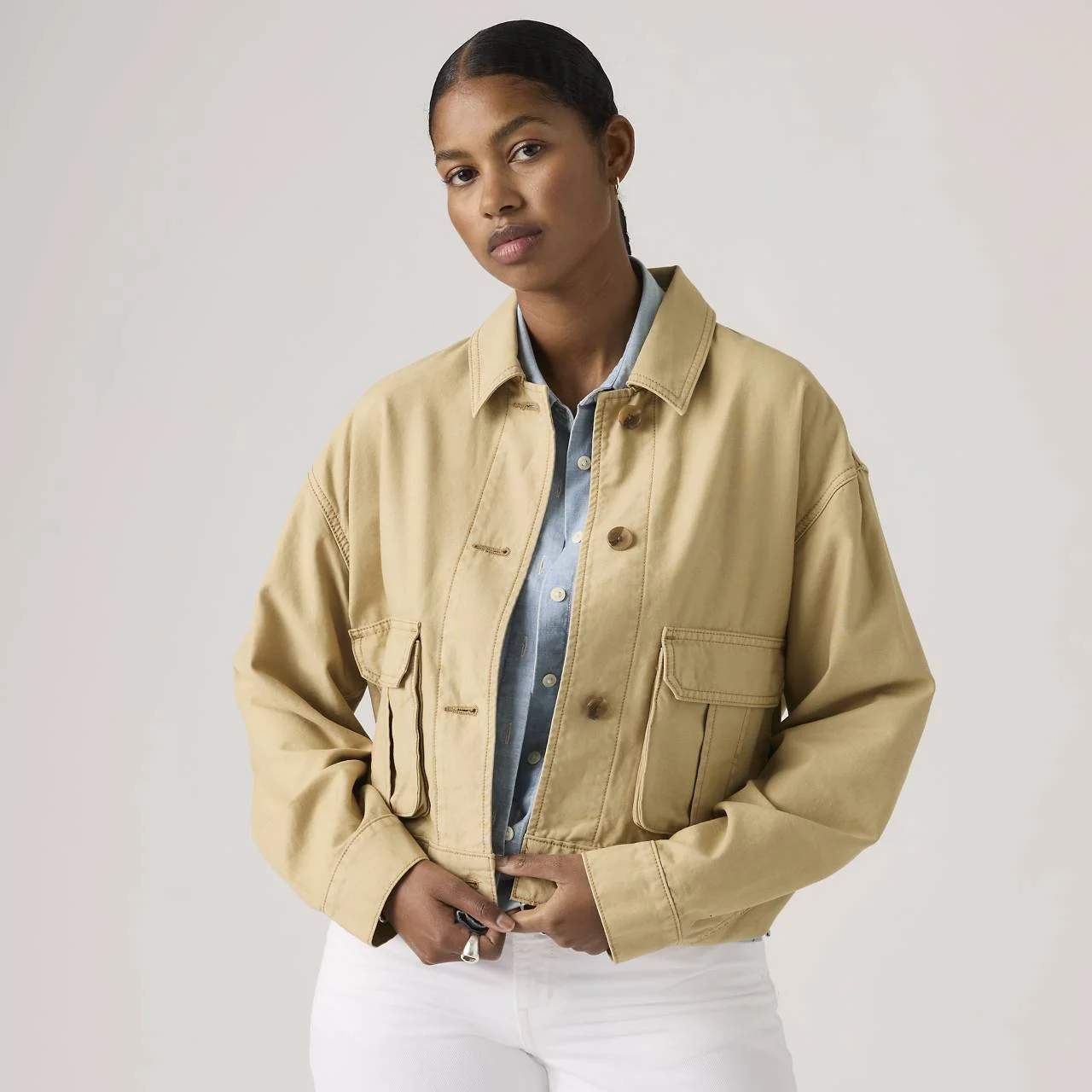 MARLOWE CROPPED UTILITY HERITAGE JACKET - 1