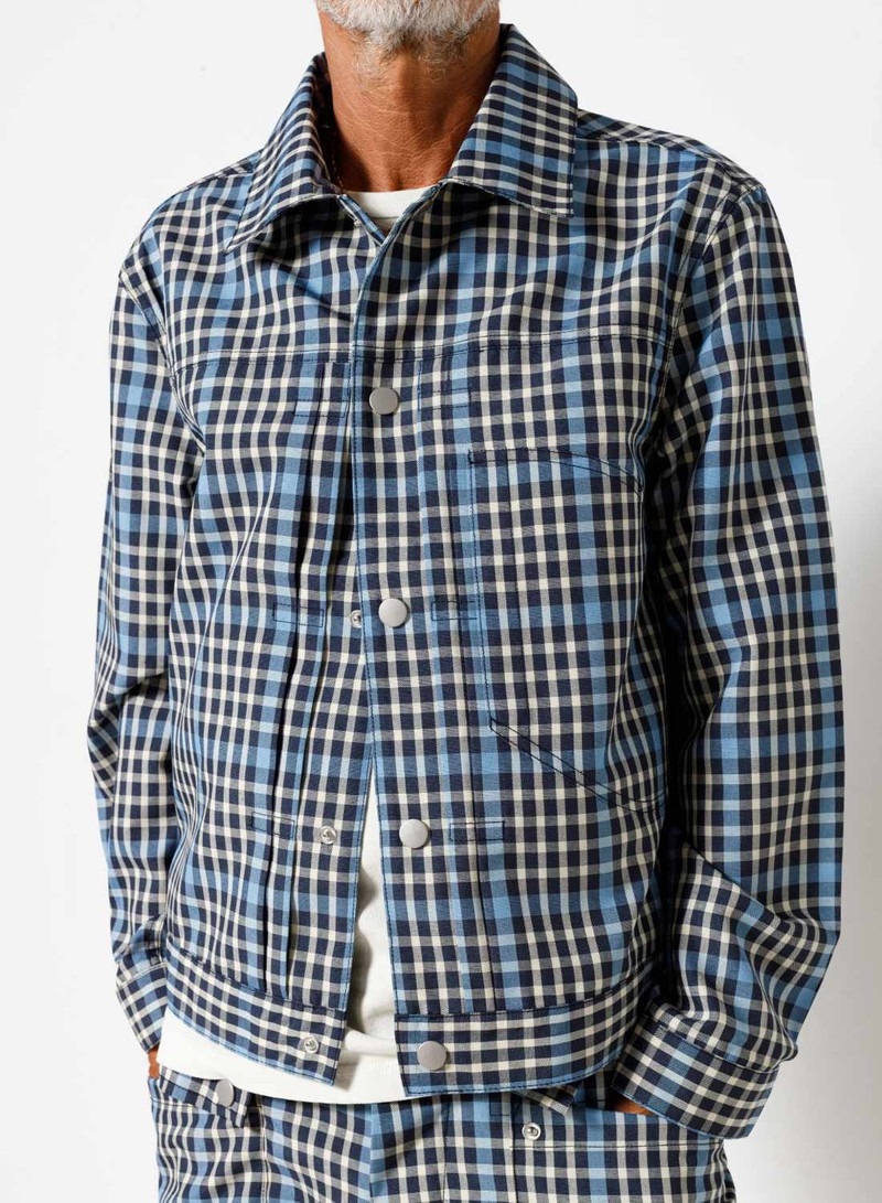 Japanese S Type 1 Jacket in Navy Check 4