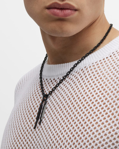 Givenchy Men's Crystal U Lock Chain Necklace outlook