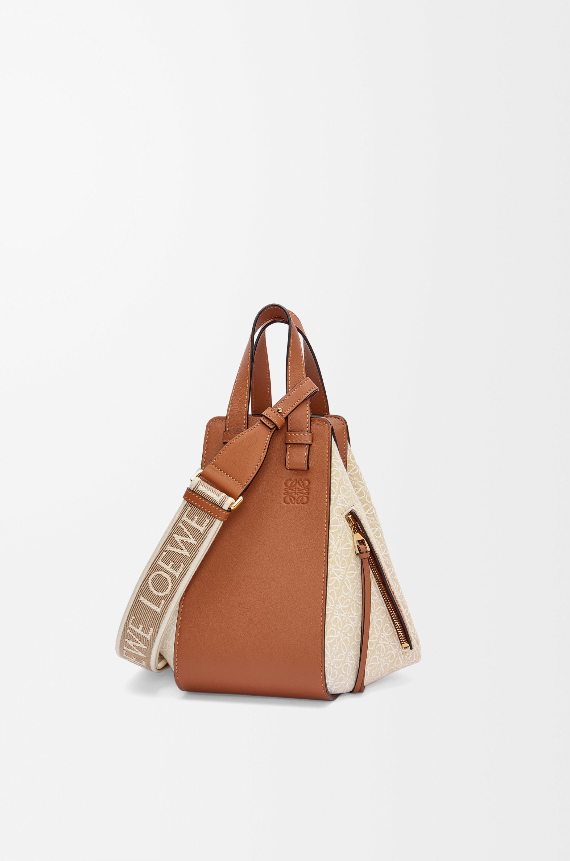 Anagram loop strap in jacquard and calfskin - 3