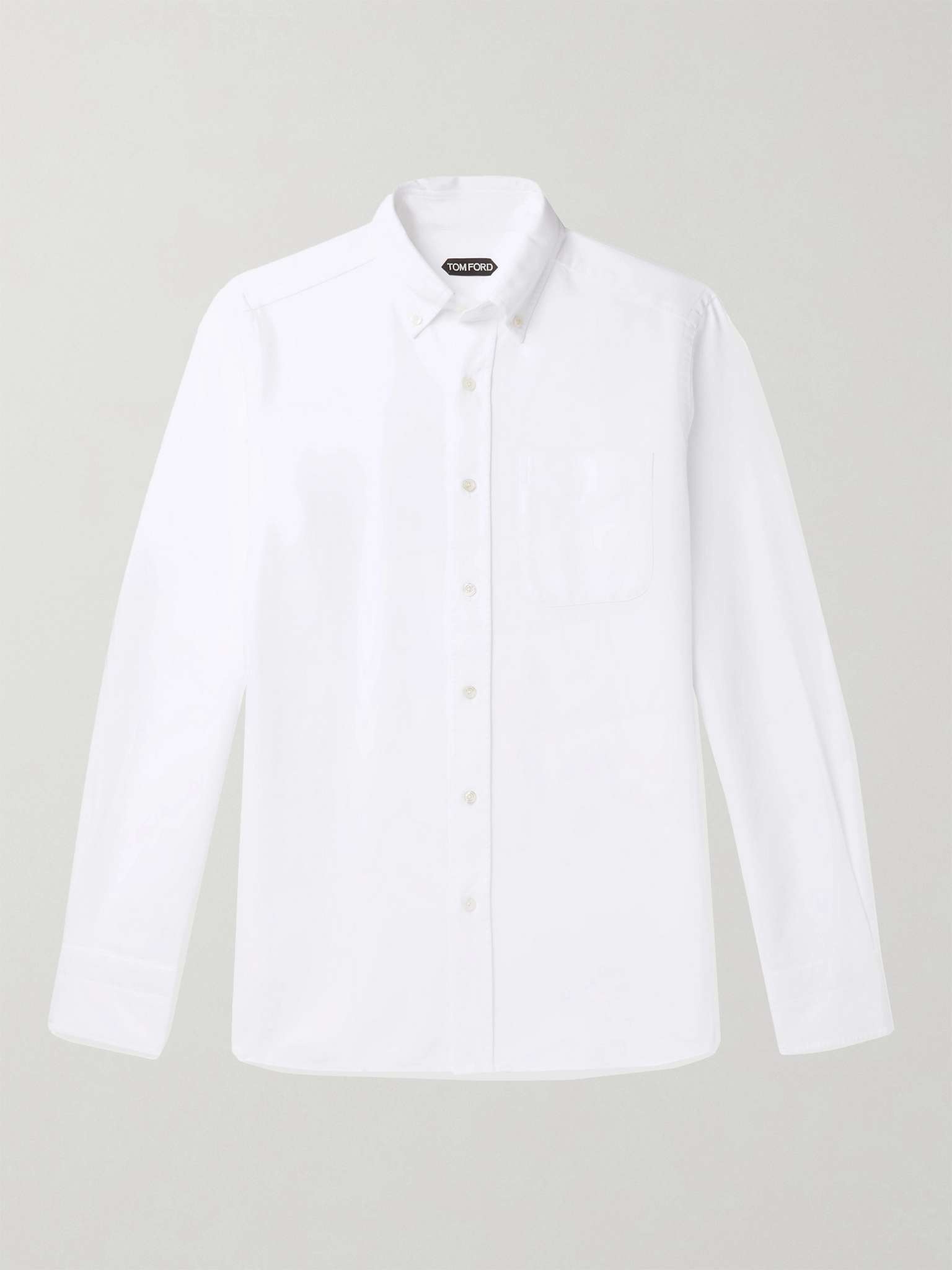 Slim-Fit Button-Down Collar Cotton-Poplin Shirt - 1