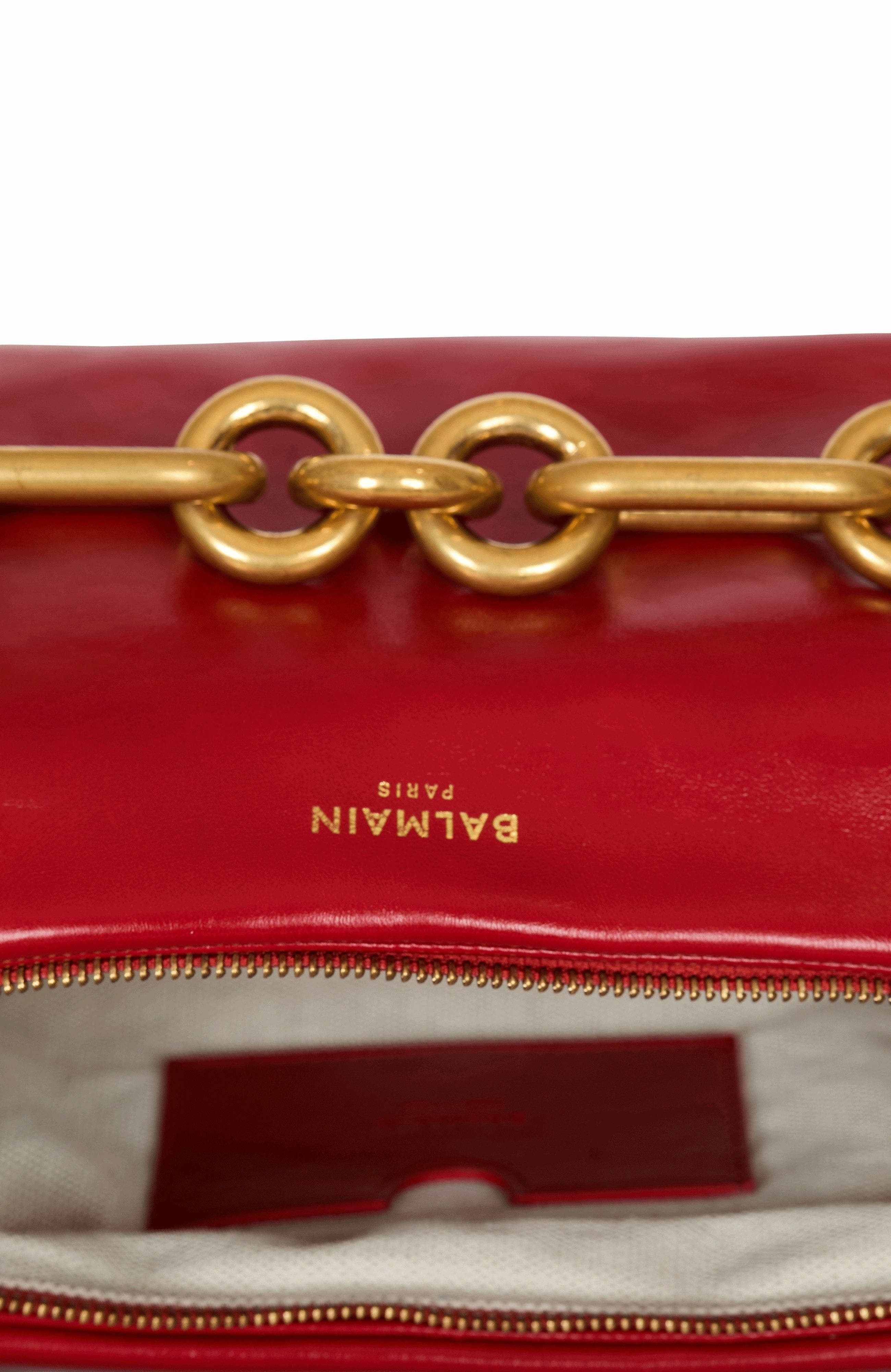 Balmain Sync Medium bag in calfskin leather in Red at Nordstrom - 3