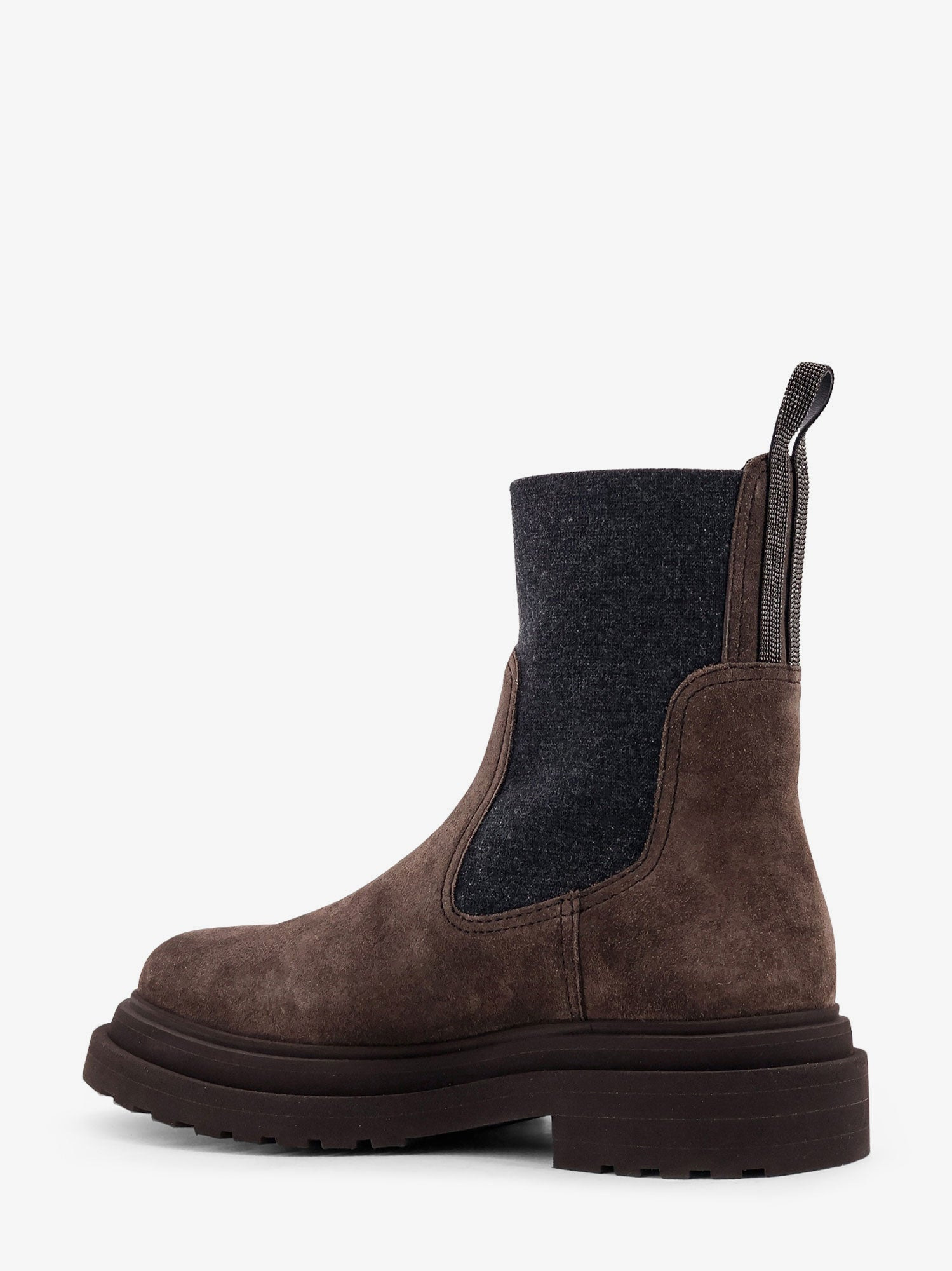 Suede Ankle Boots With Monili Detail - 3