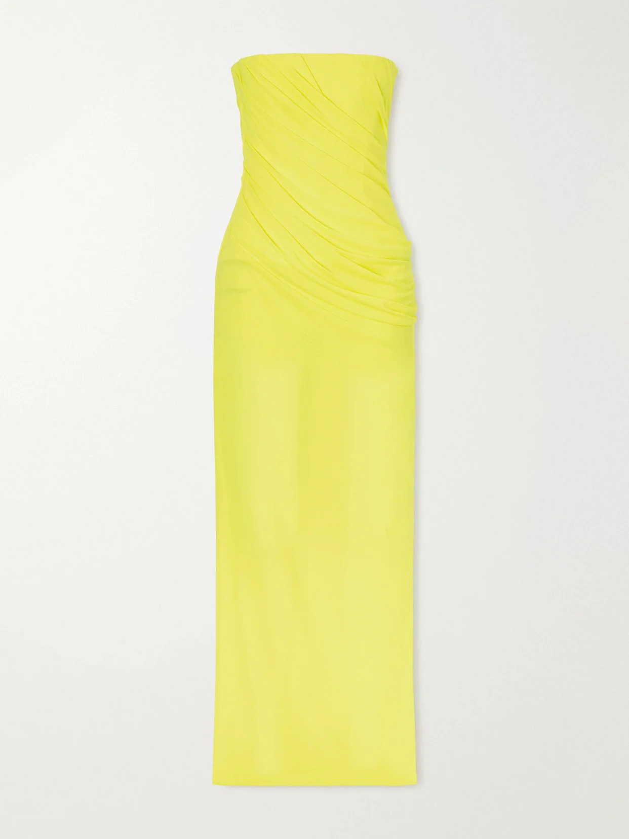 Draped Mesh Midi Dress - 1
