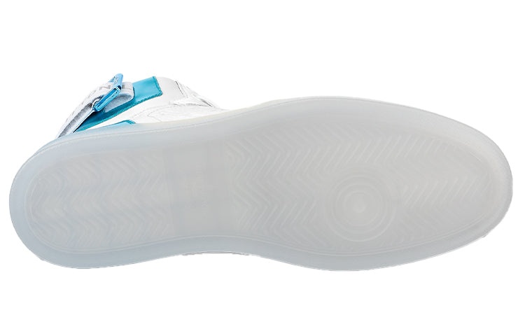 LOUIS VUITTON Rivoli Ankle Sneakers 'White Monogram with Metallic Blue' 1A8V8Q - 5
