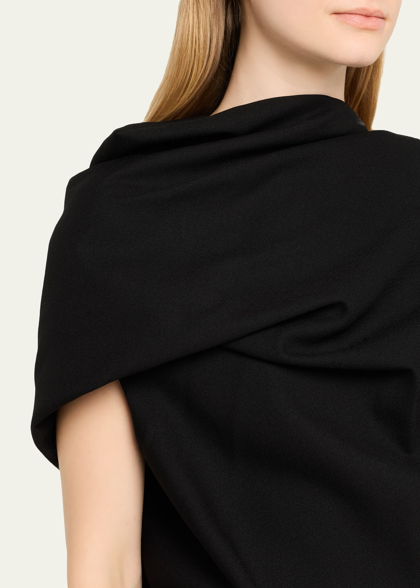 Uni-Form Draped Asymmetric Wool Top - 5