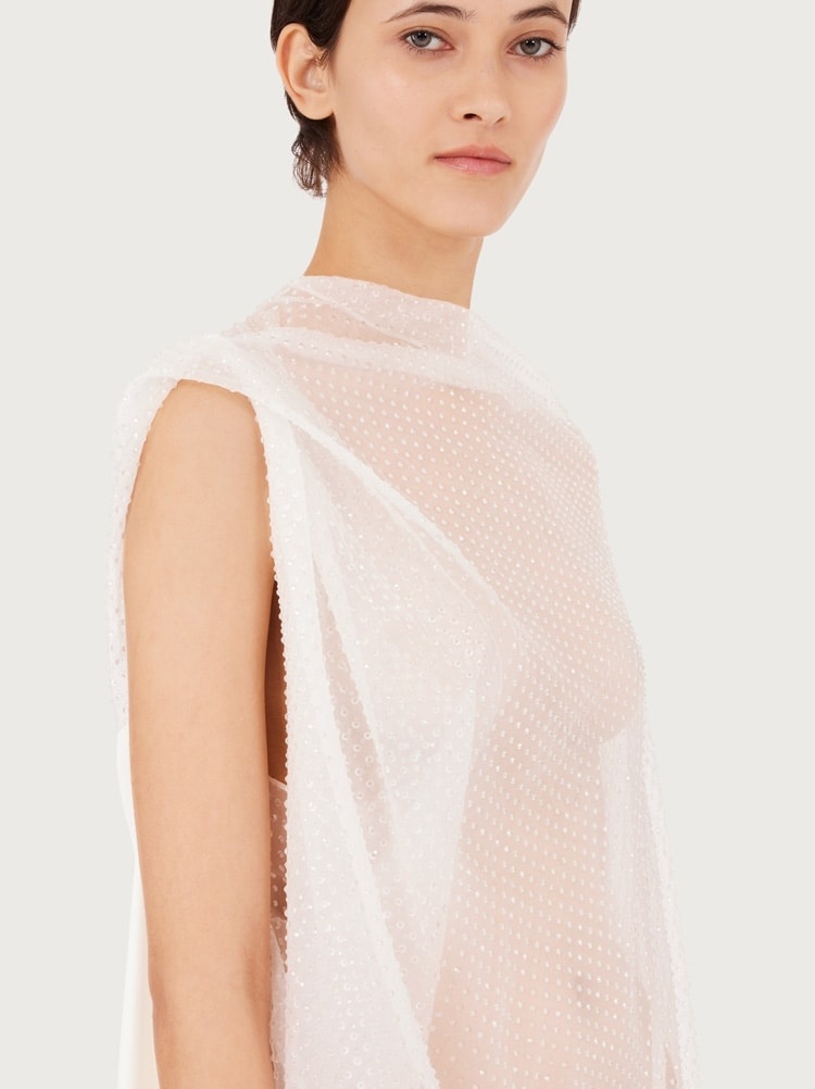 OPEN BACK DRAPE DRESS - 4