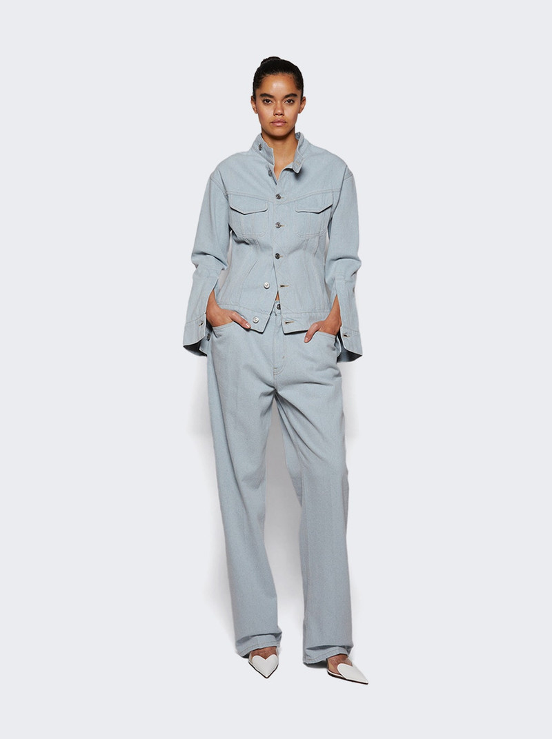 Sculptural Denim Jacket Light Blue 5