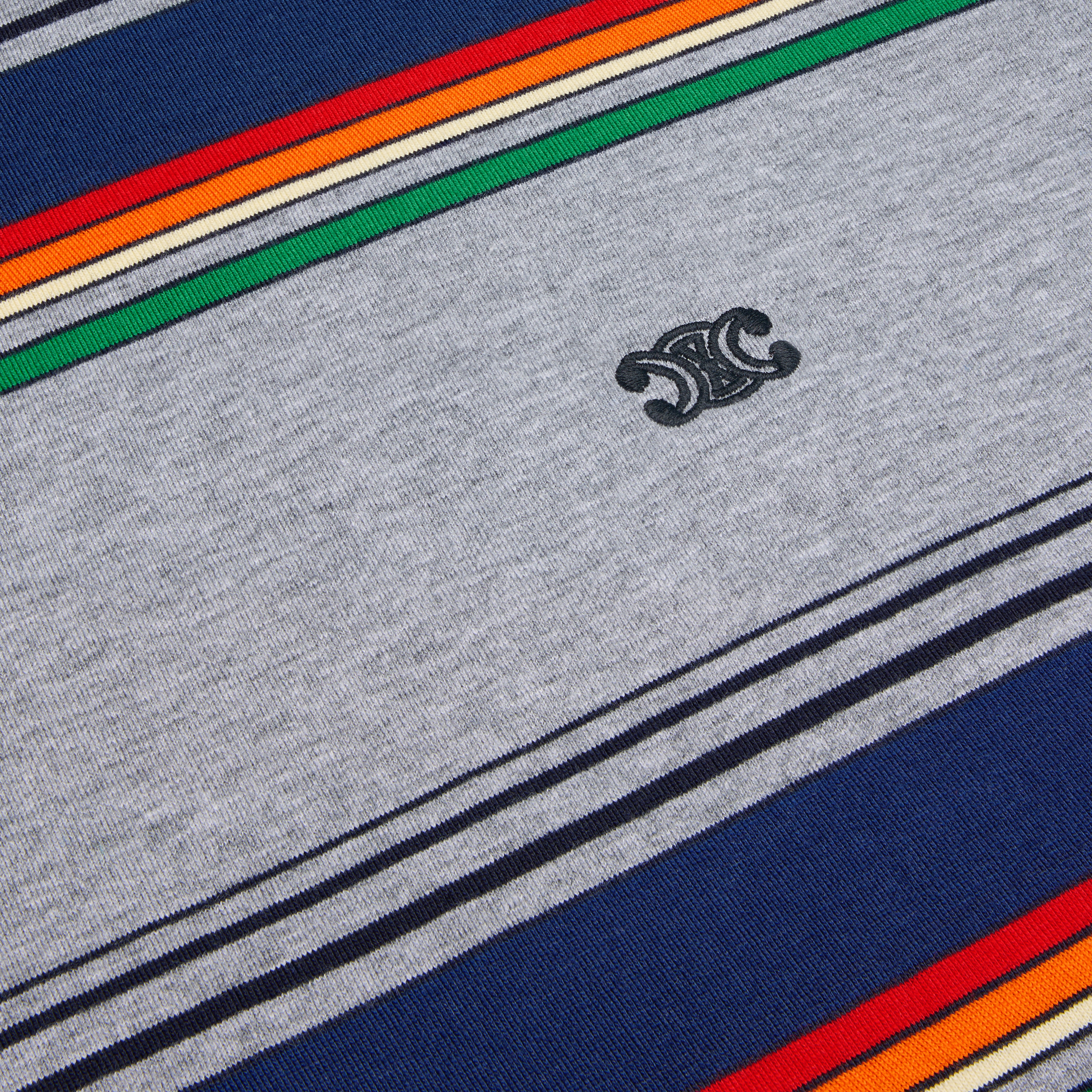 loose triomphe t-shirt in striped cotton jersey - 4