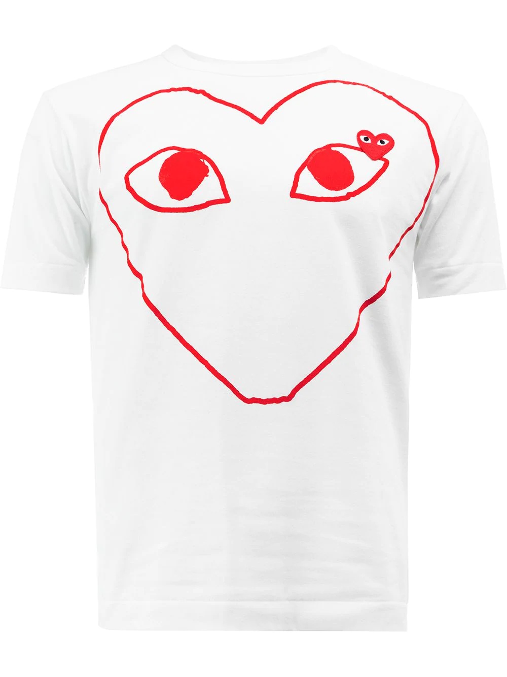 heart print T-shirt - 1