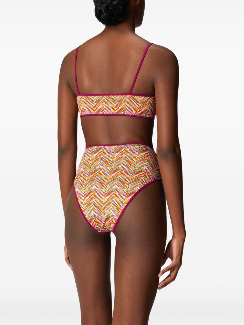zigzag-print bikini - 4