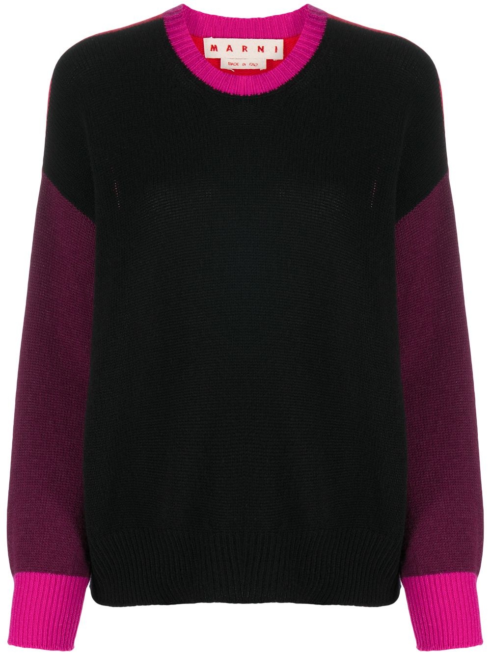 colour-block knitted jumper - 1