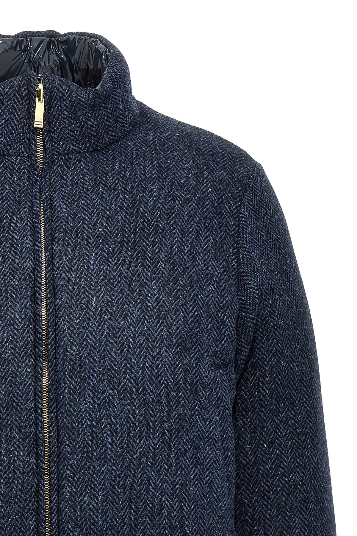 'Herringbone Harris Tweed' reversible down jacket - 5