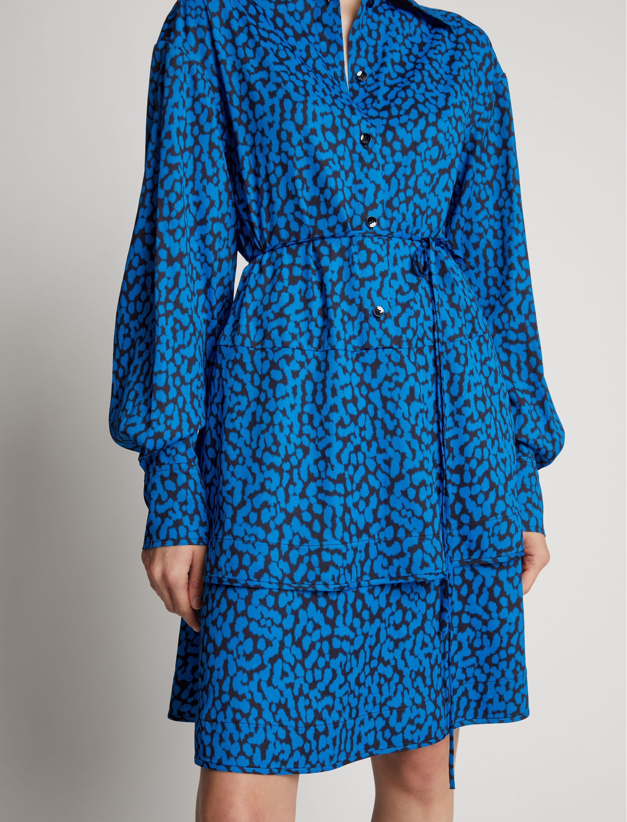 Printed Leopard Shirt Dress - 5