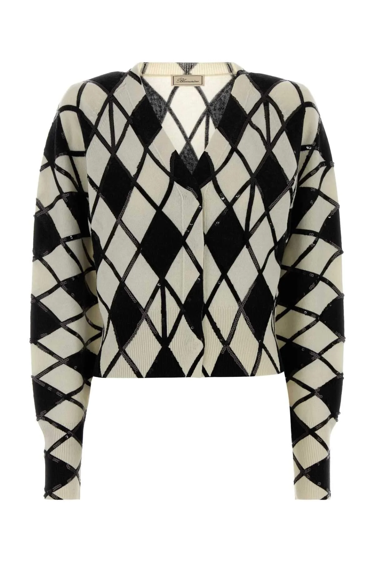 Blumarine Women Embroidered Wool Blend Cardigan - 1