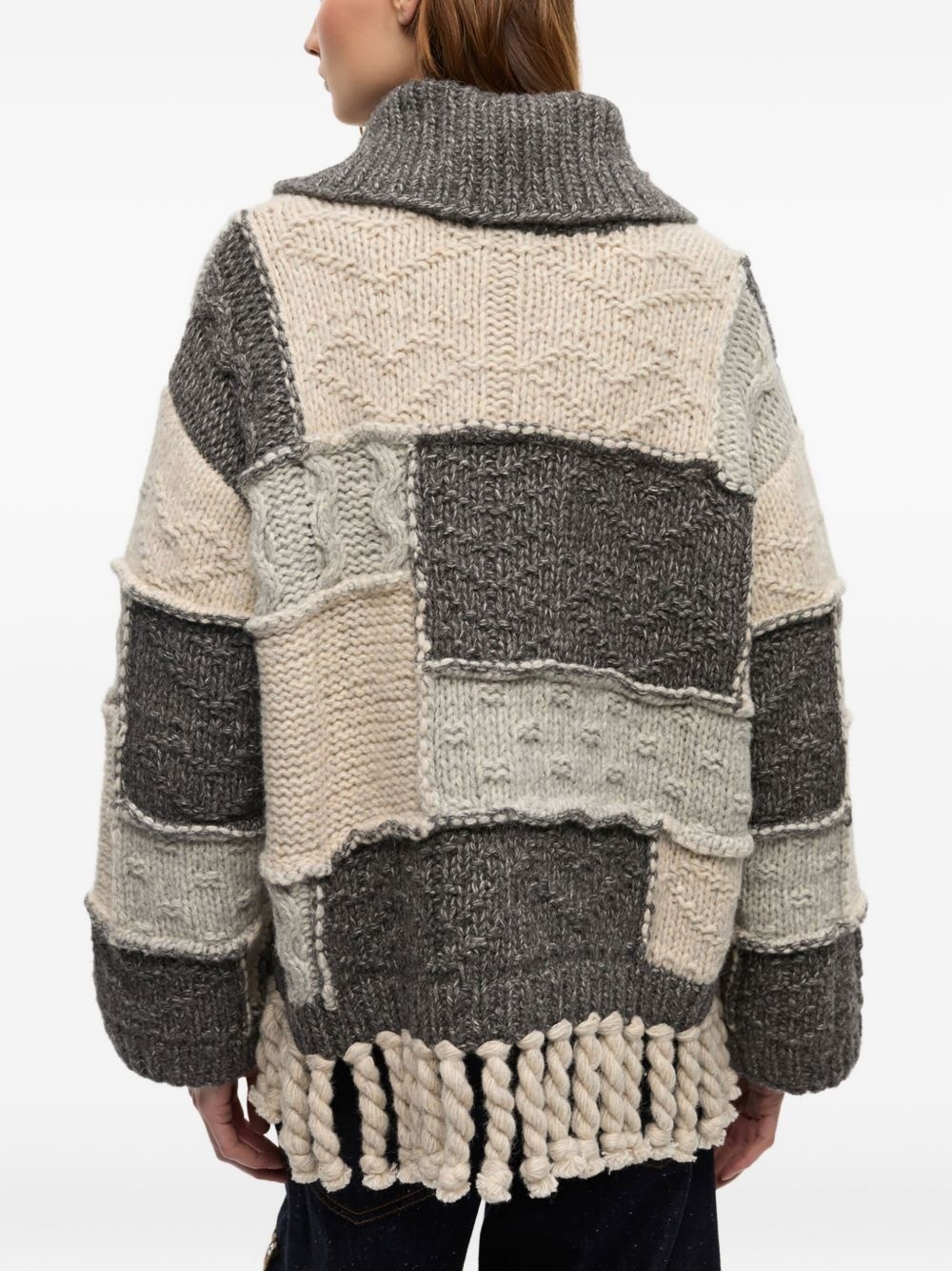 panelled sweater - 4