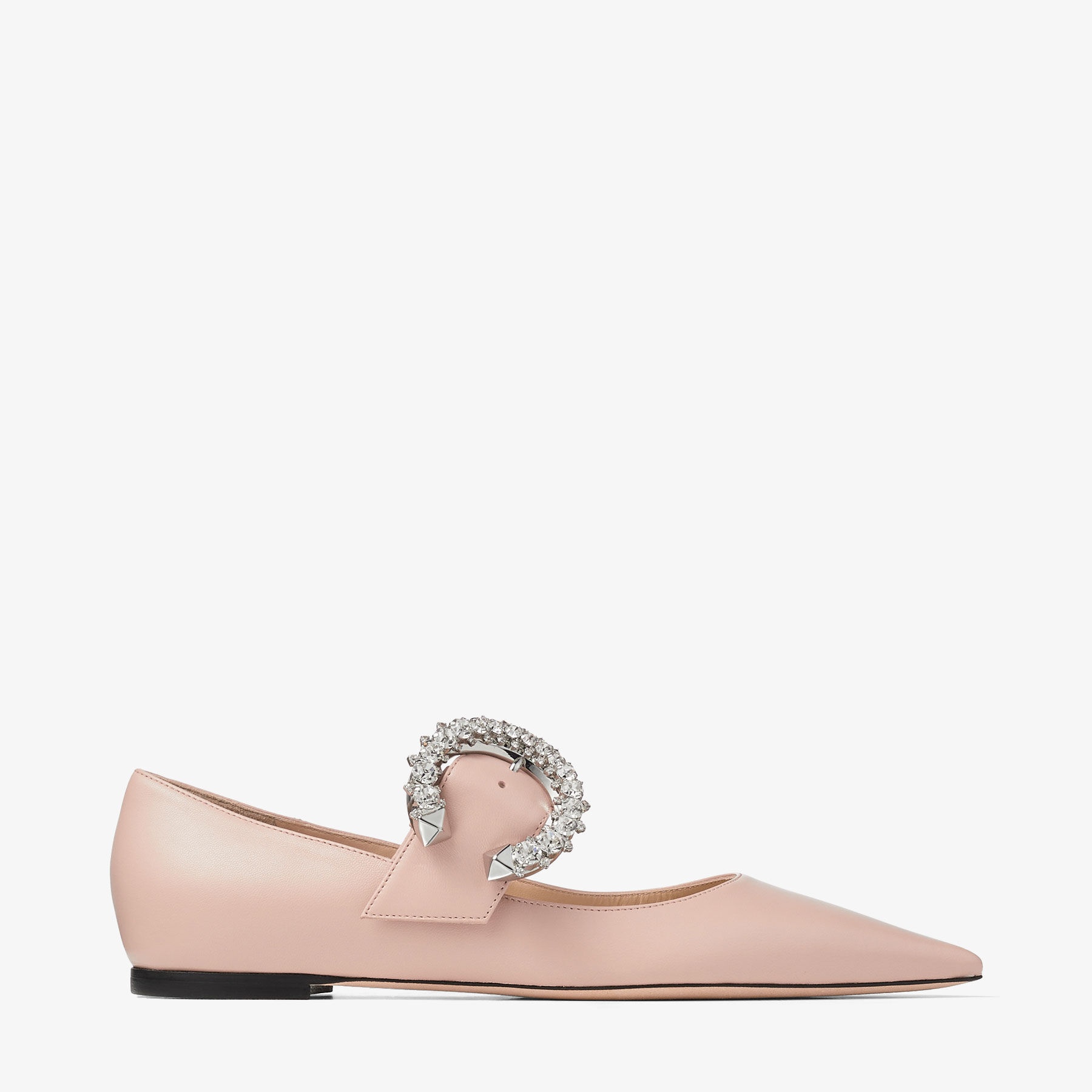 Melva Ballerina
Macaron Nappa Leather d'Orsay Pumps with Crystal Buckle - 1