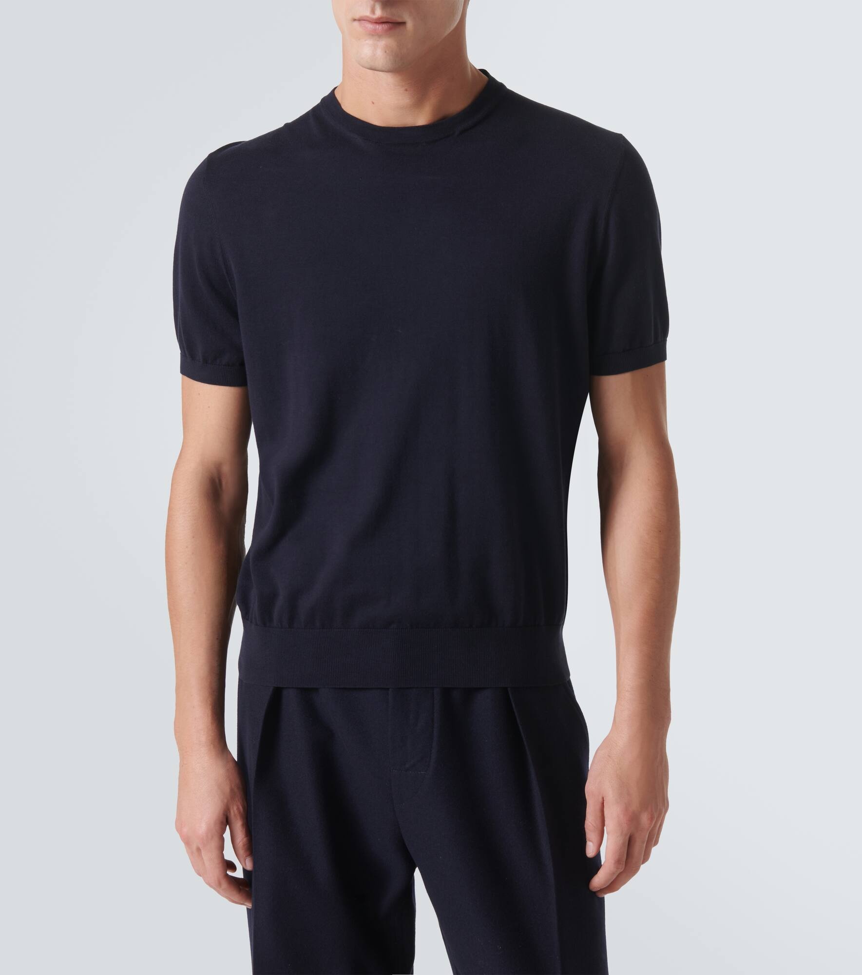 Knitted cotton T-shirt - 3