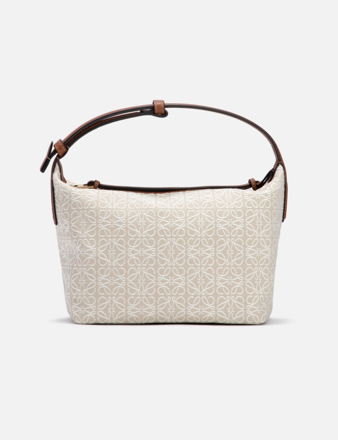 Shop LOEWE Small Cubi Anagram Jacquard & Calfskin Shoulder Bag