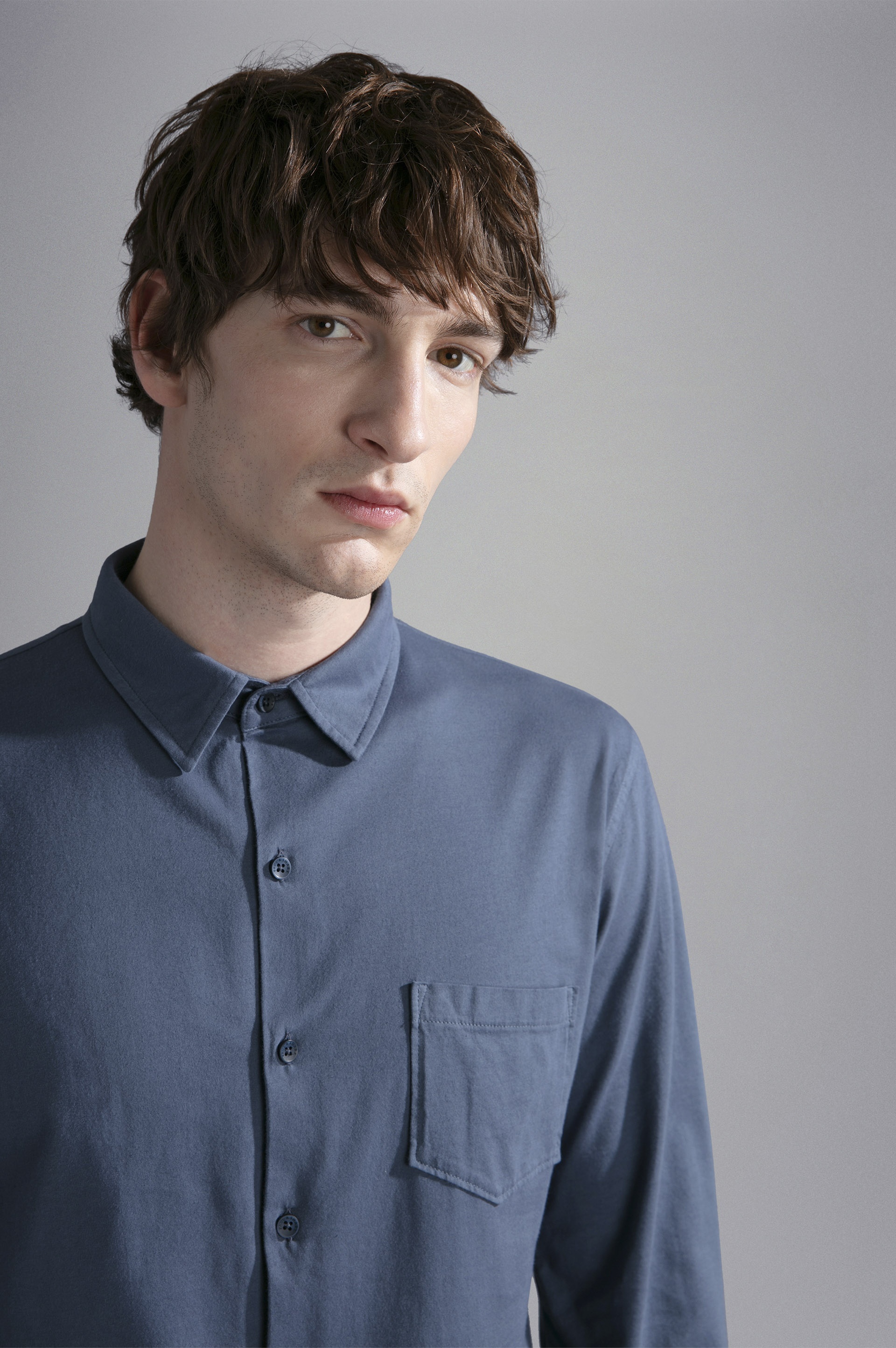 GARMENT DYED COTTON SHIRT - 4