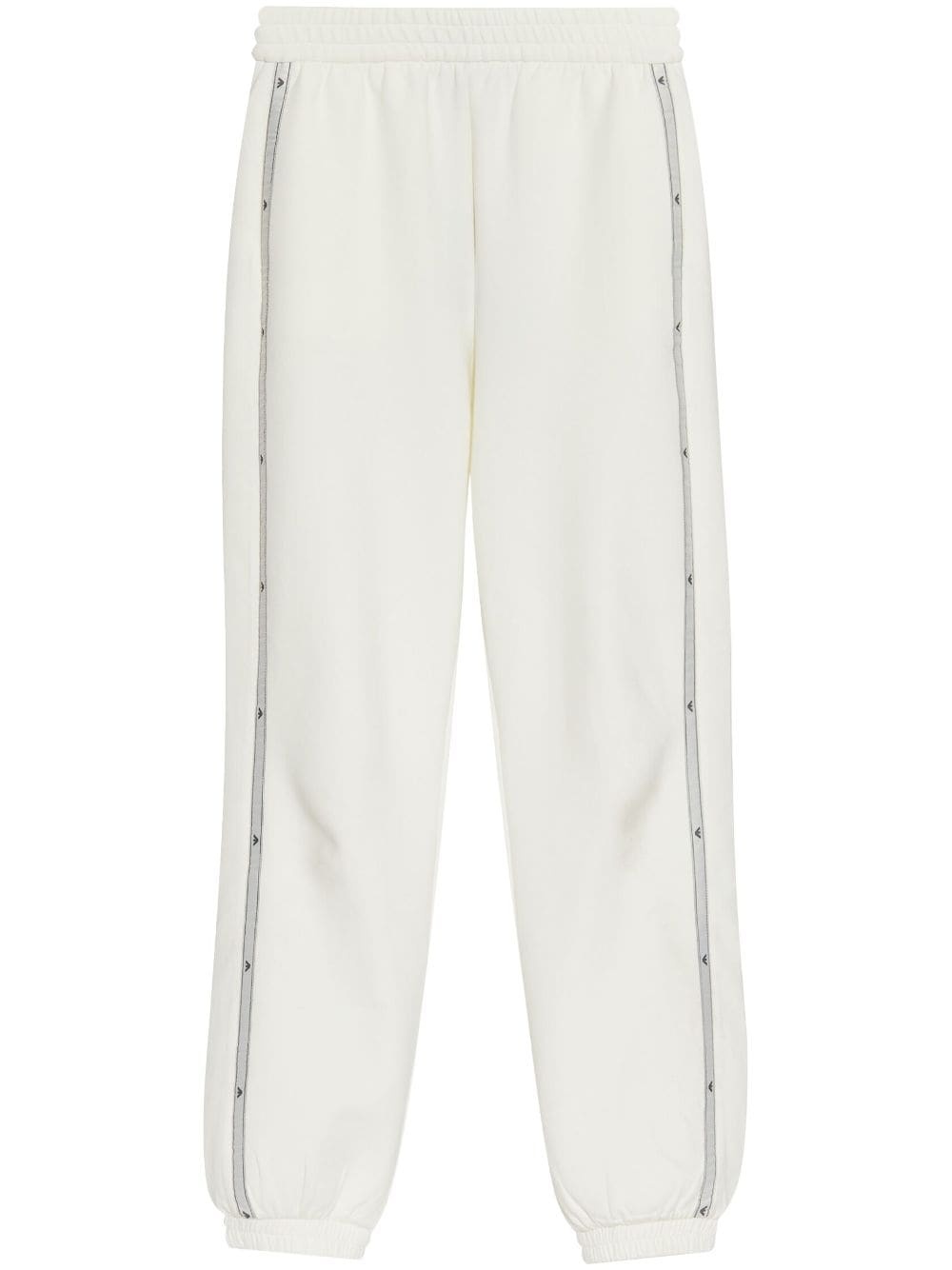 logo-detailed stretch-cotton track pants - 1