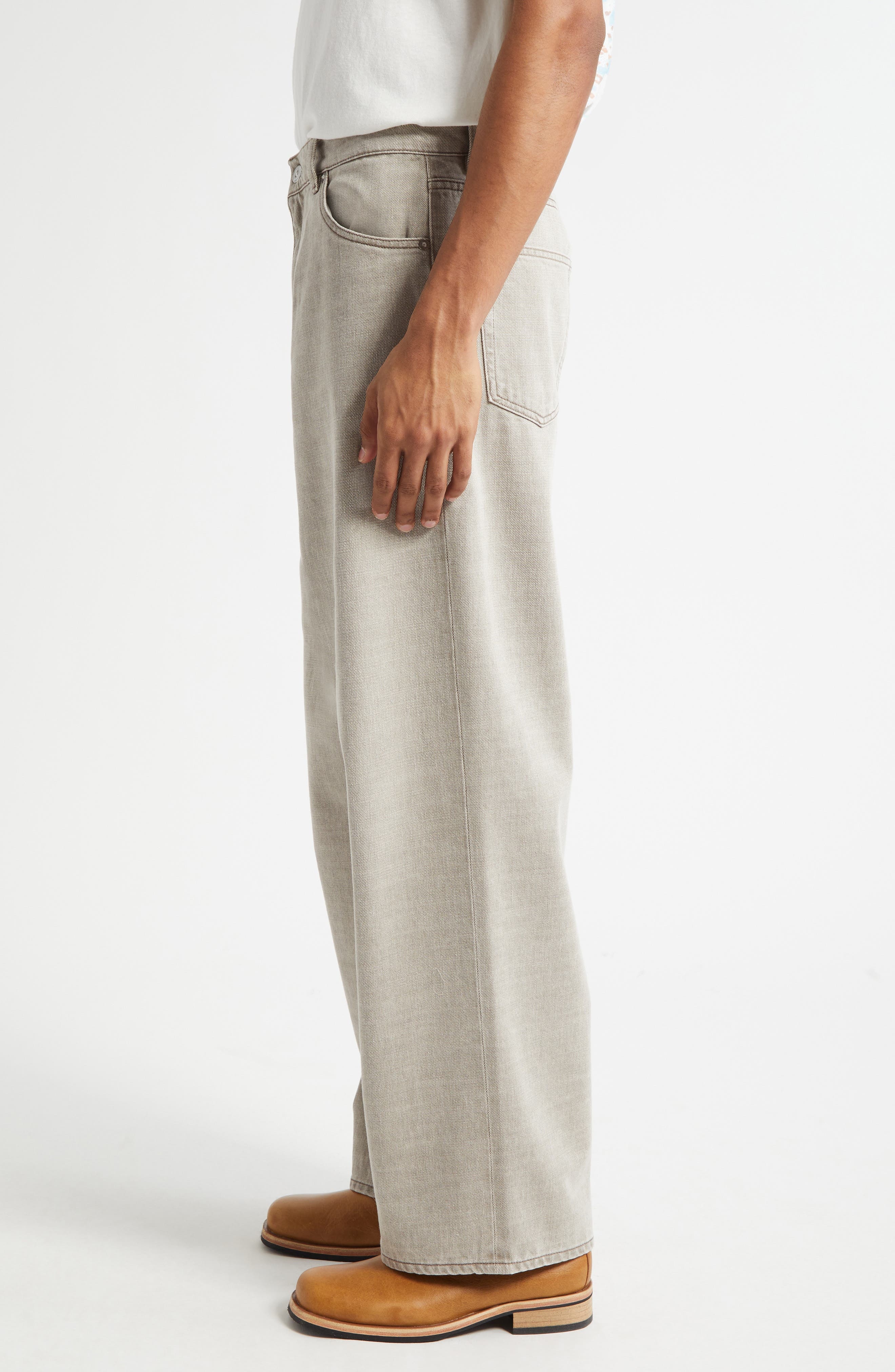 OUR LEGACY Vast Cut Loose Straight Leg Jeans in Vienna Beige Wash at Nordstrom - 4