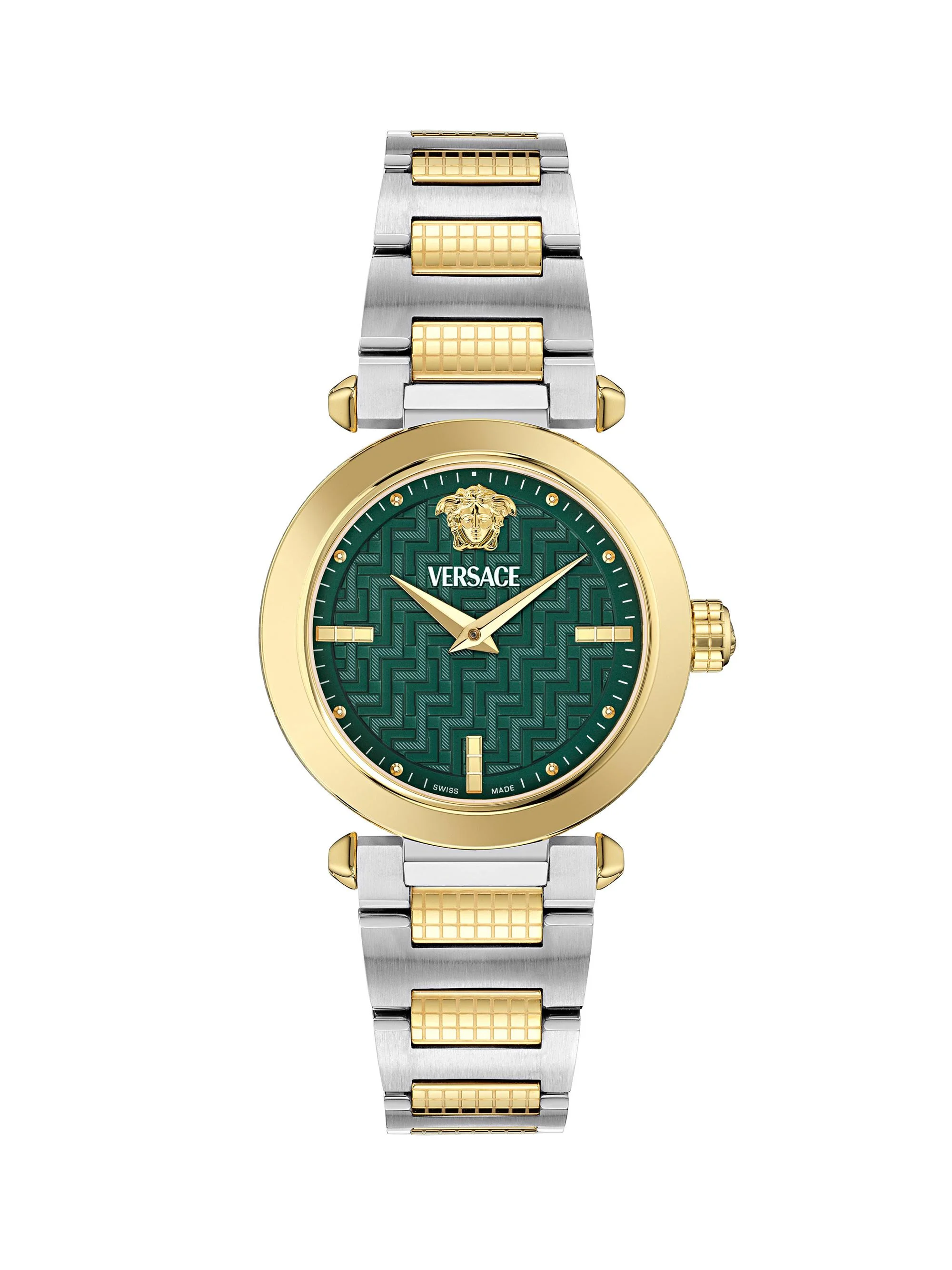 Women's Versace Greek Two-Tone Stainless Steel/35MM - Two Tone Green - 1